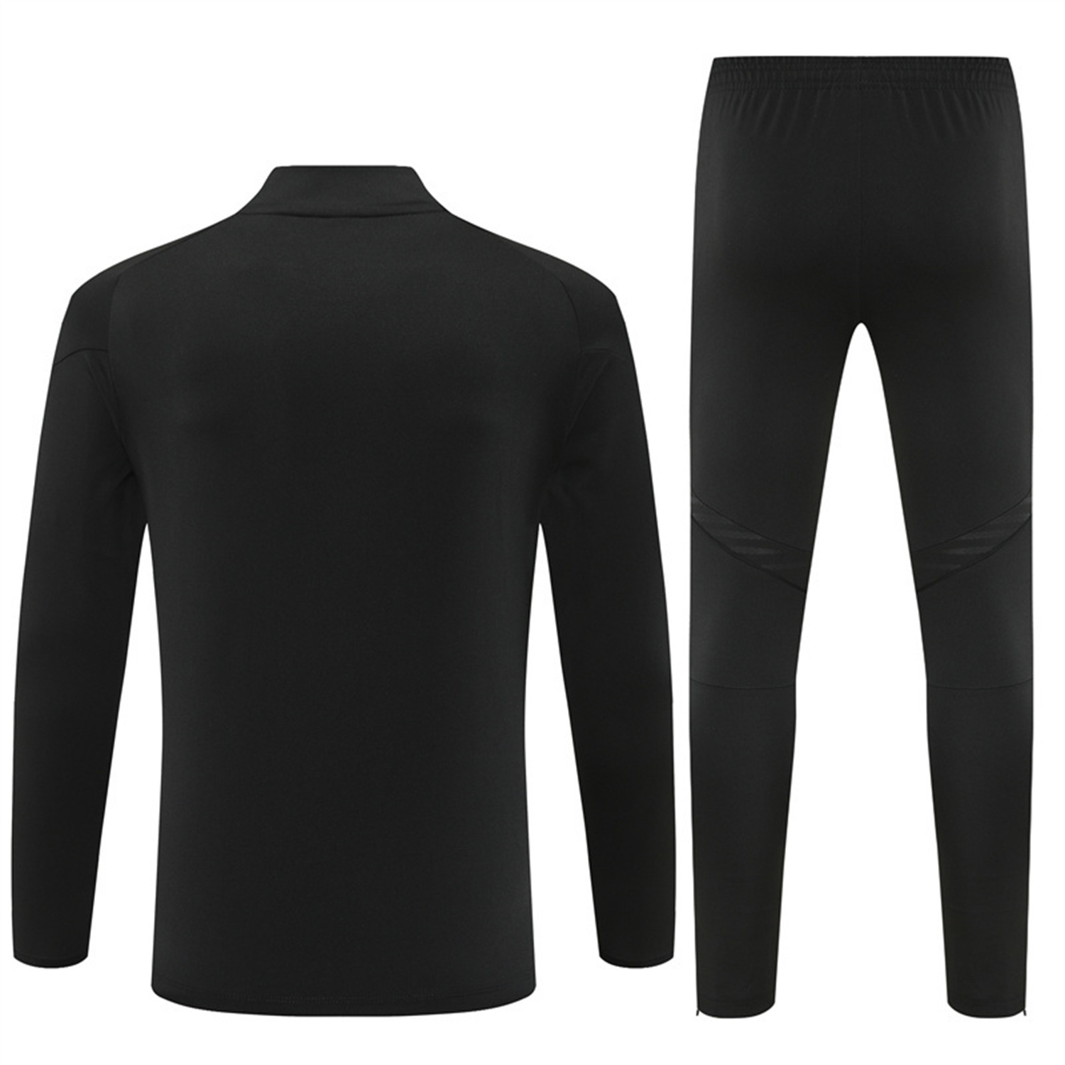 AlphaJersey-Real Madrid 25-26 Long Sleeve Training Set - Player Version - Yellow Pattern Black Top and Black Pants