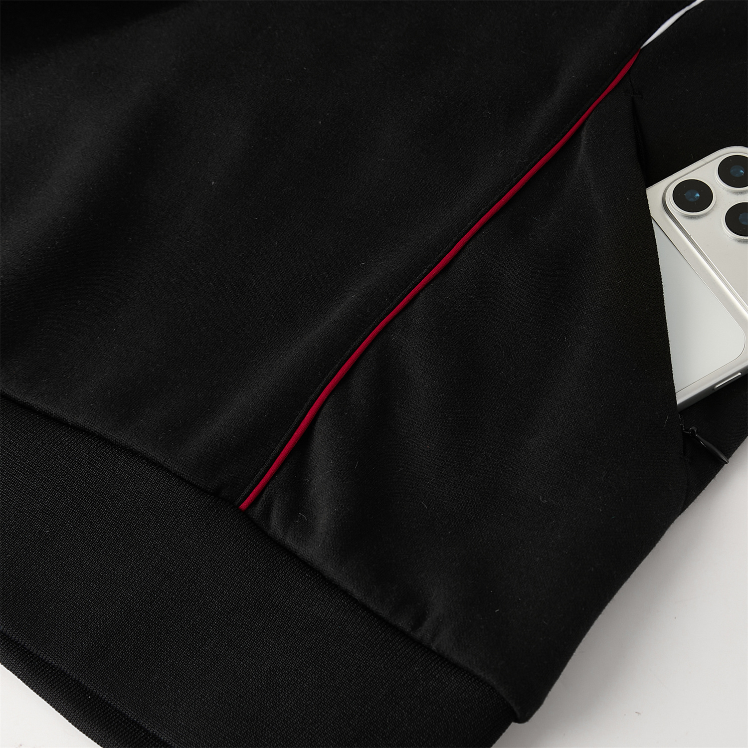 AlphaJersey-Liver.pool 25-26 Hooded Windbreaker Training Set - Black Top & Black Pants