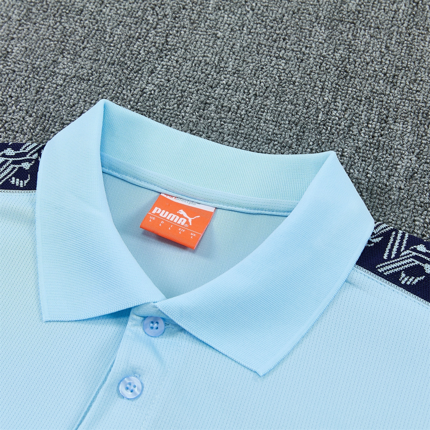 AlphaJersey-Manchester City 25-26 POLO Short-Sleeve Training Set - Light Blue Top and Dark Blue Pants