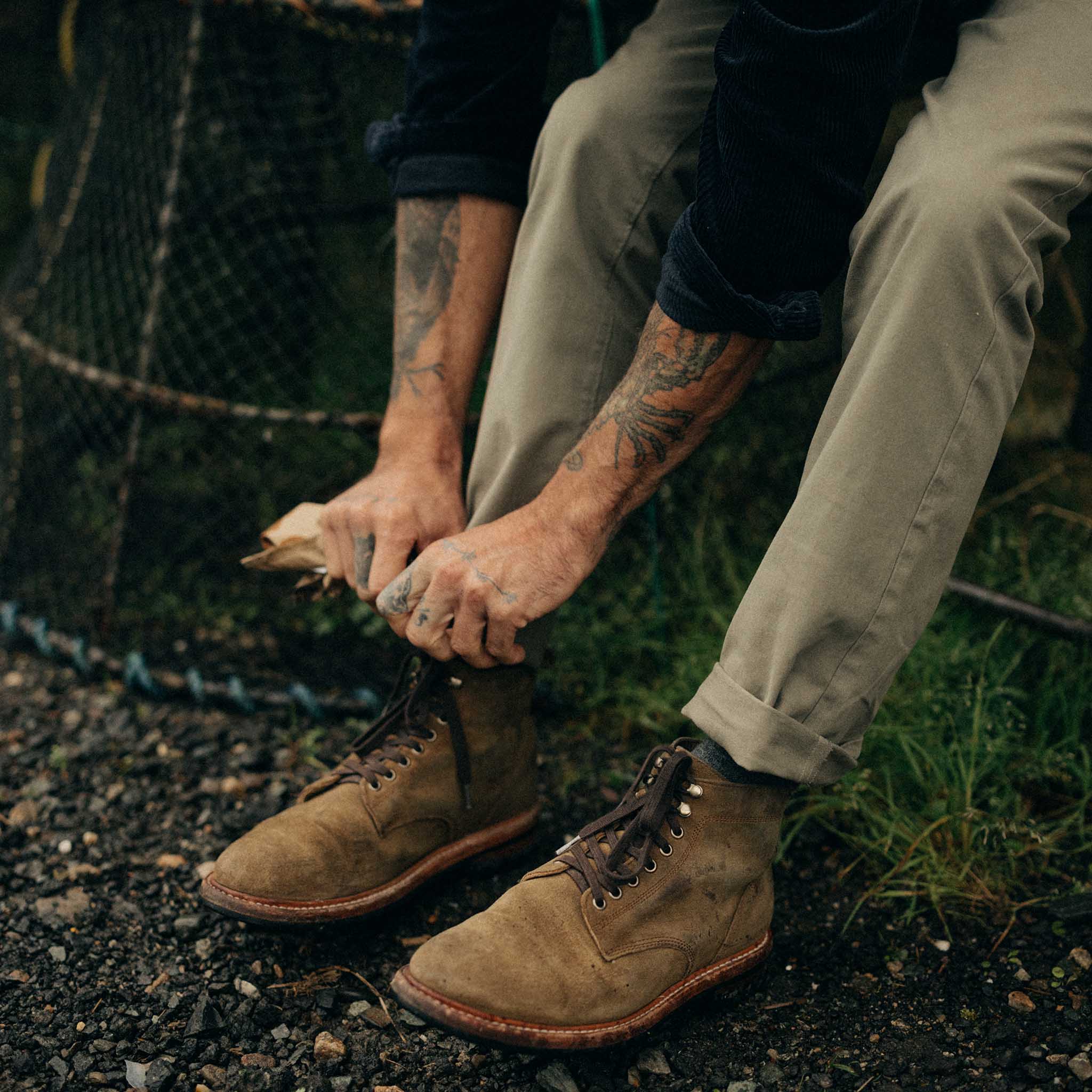 The Slim Foundation Pant in Organic Smoked Olive | Modern Menswear by yycbvcnbmmnbm