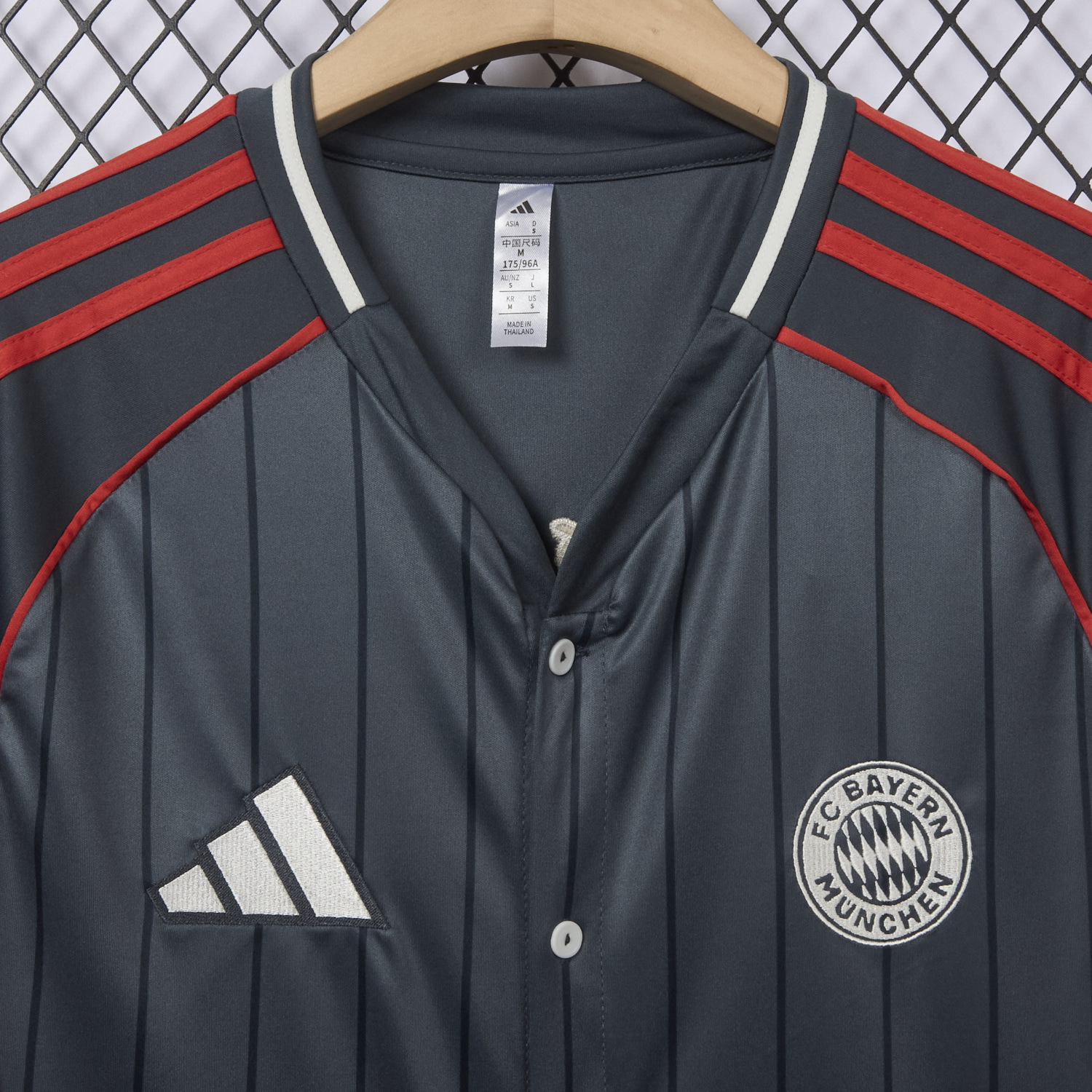 AlphaJersey-Bayern Munich 25-26 Deep Grey Baseball Jersey