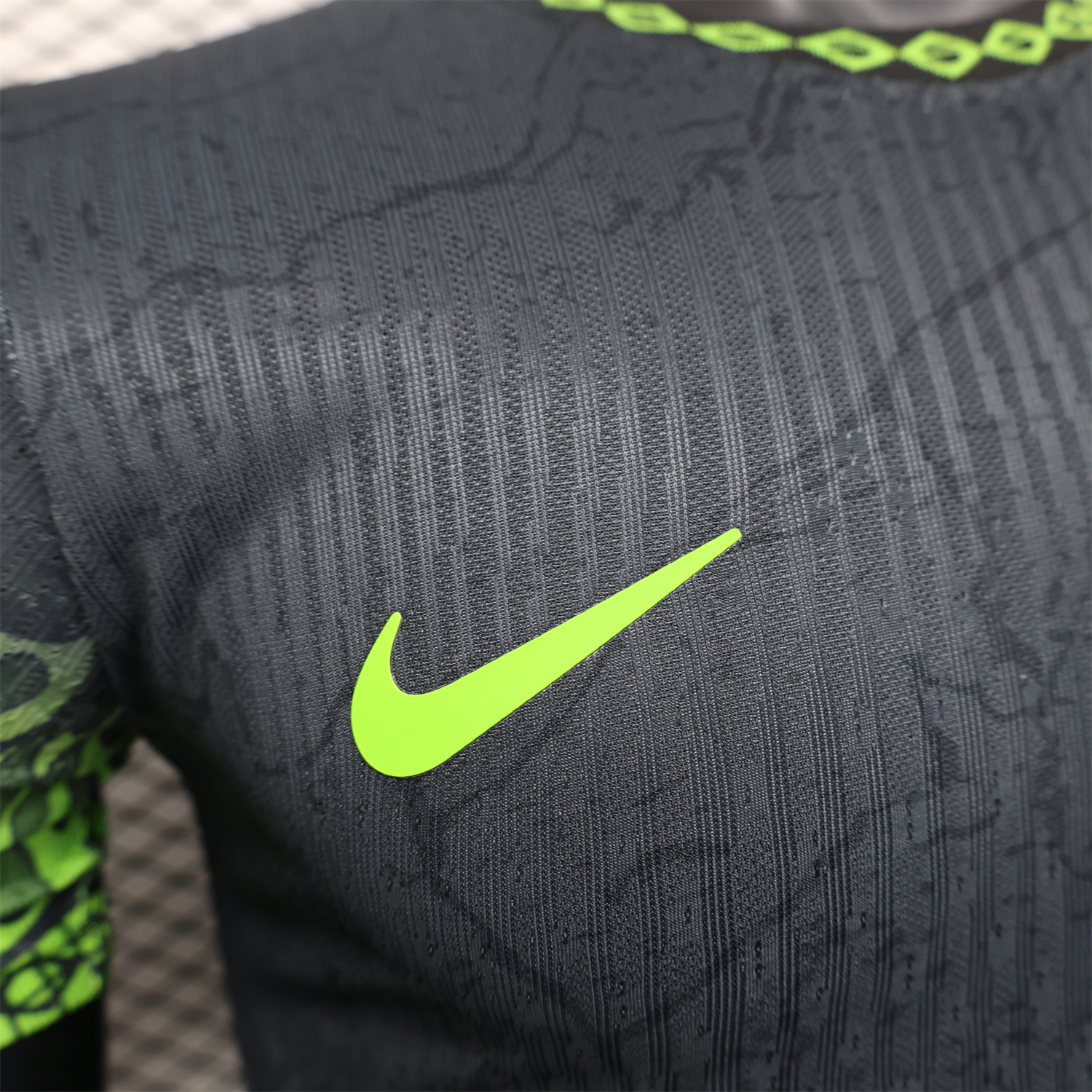 AlphaJersey-Brazil 2025 Green Fire Black Special Edition Jersey - Player Version