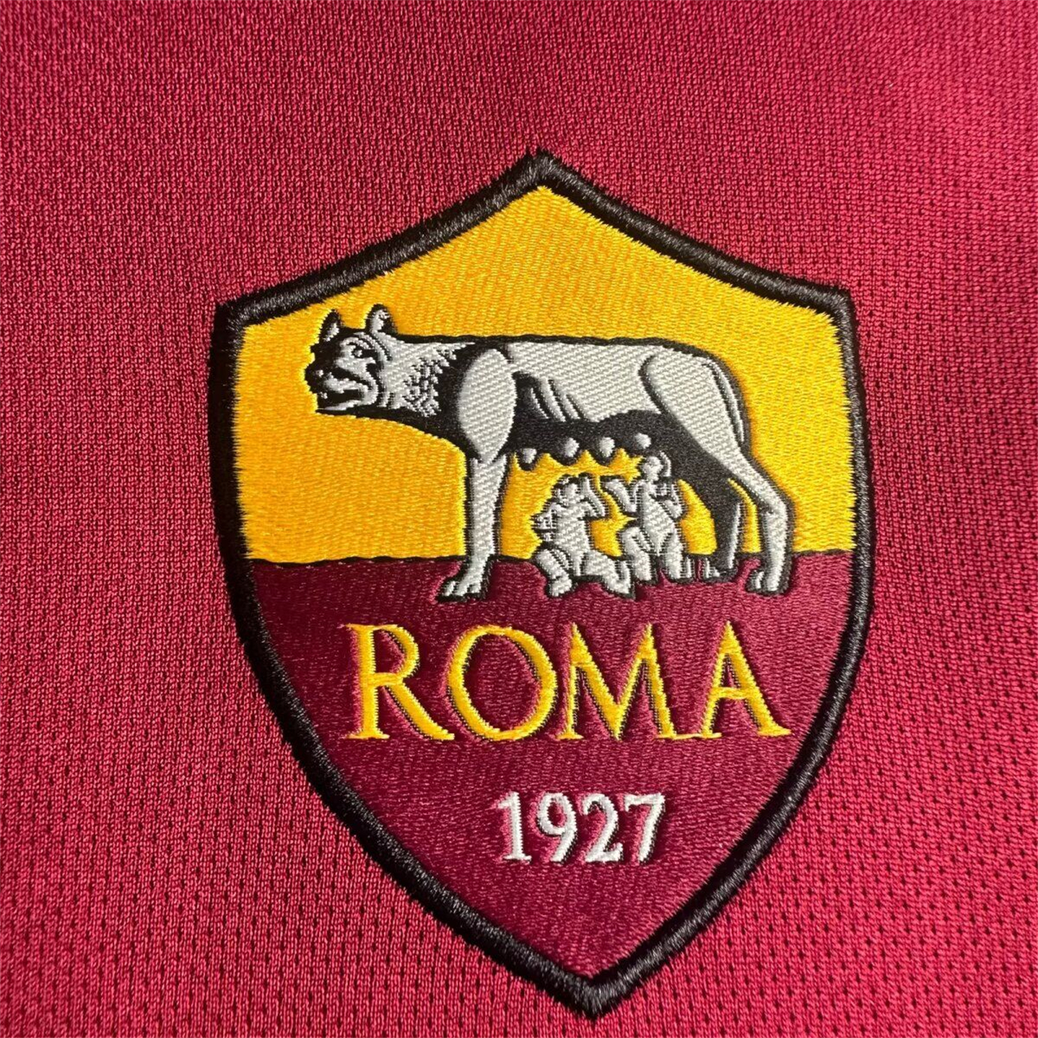 AlphaJersey-Retro Roma 2017-18 Home Long Sleeves Jersey