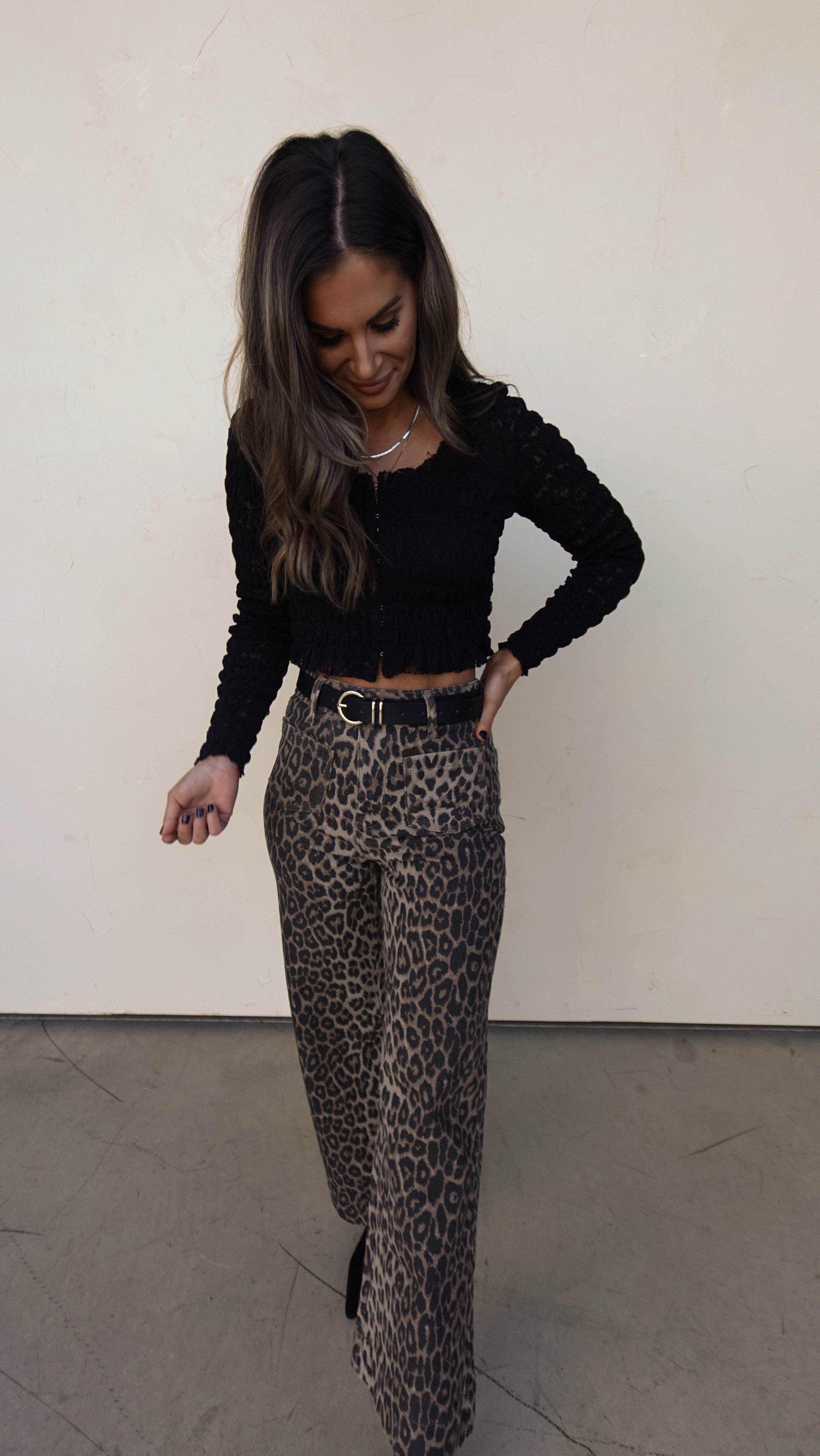 Black Smocked Lace Square Neck Top | Elegant Women's Fashion by coolavocek