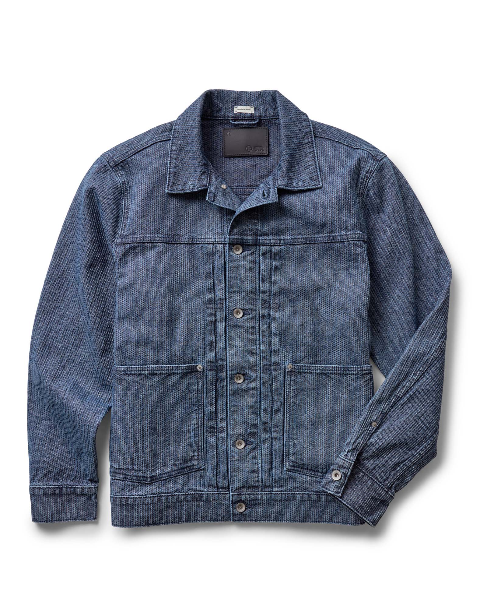 The Ryder Jacket in Japanese Washed Indigo Sashiko | Modern Menswear by yycbvcnbmmnbm