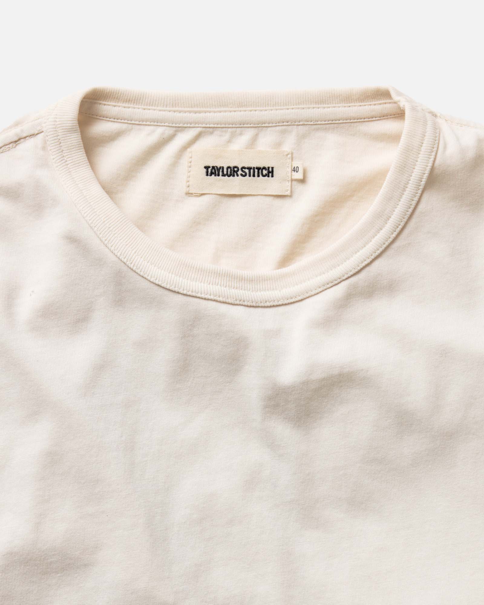The Organic Cotton Long Sleeve Tee in Vintage White | Modern Menswear by yycbvcnbmmnbm