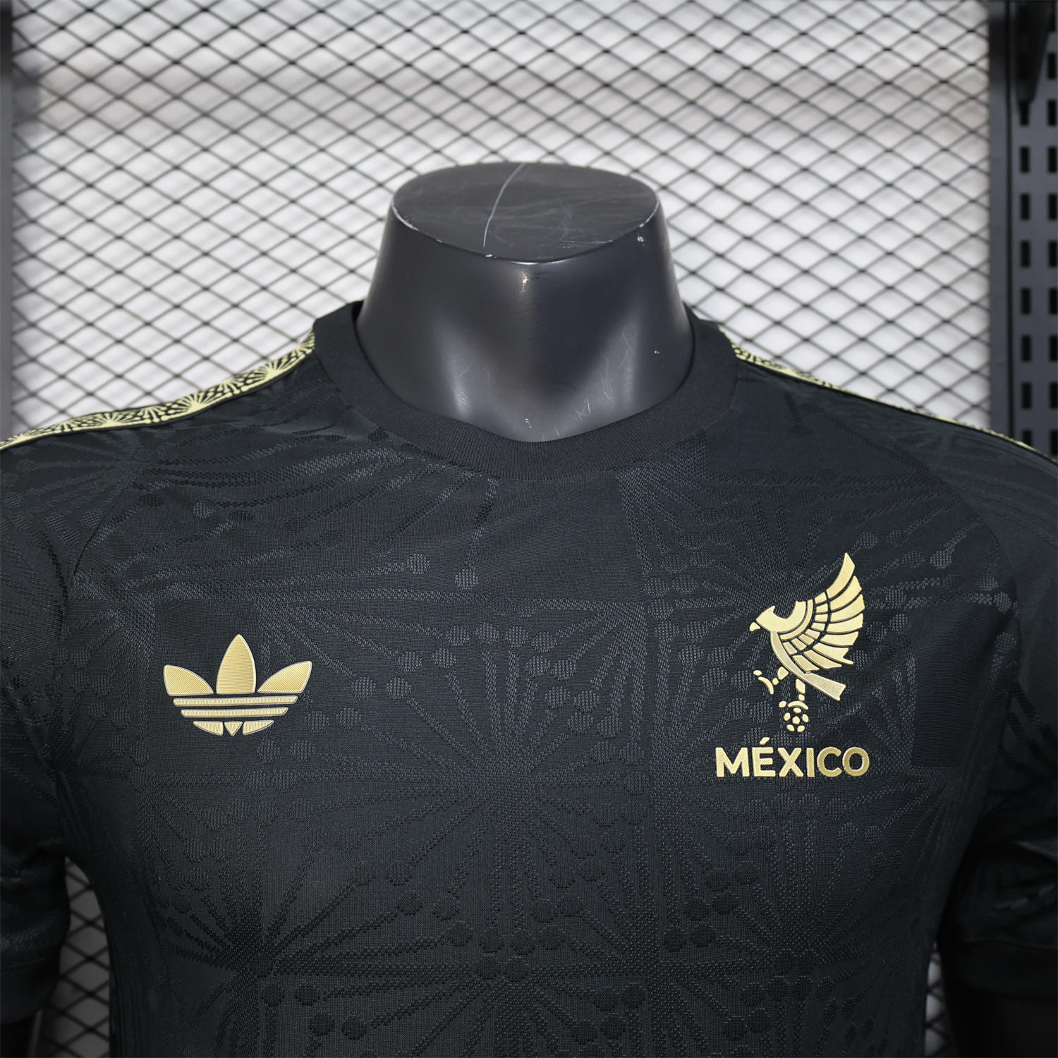 AlphaJersey-Mexico 2025 Gold Cup Black Special Edition Jersey - Player Version