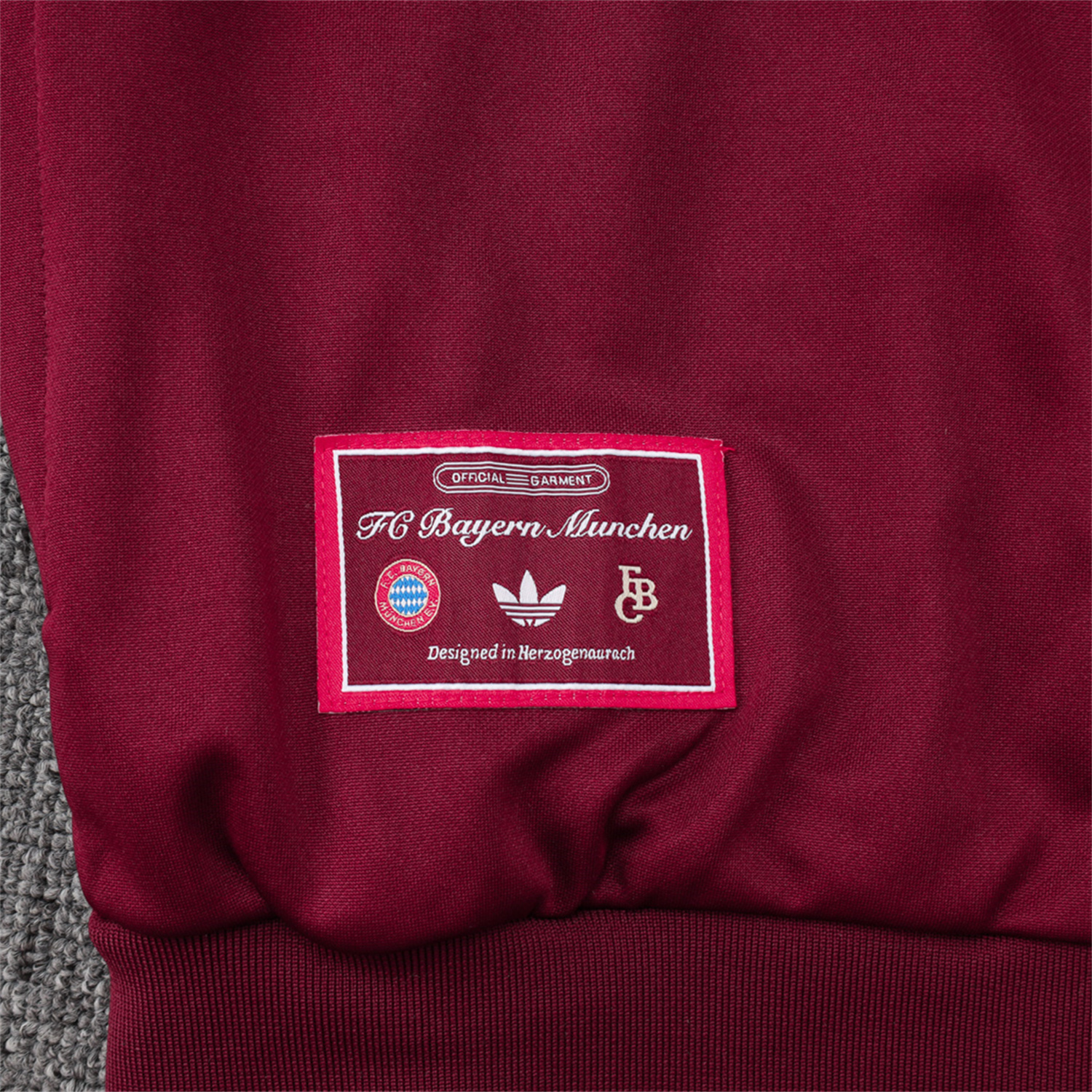AlphaJersey-Bayern Munich 25-26 Originals Terrace Icon Jacket Training Tracksuit - Deep Red
