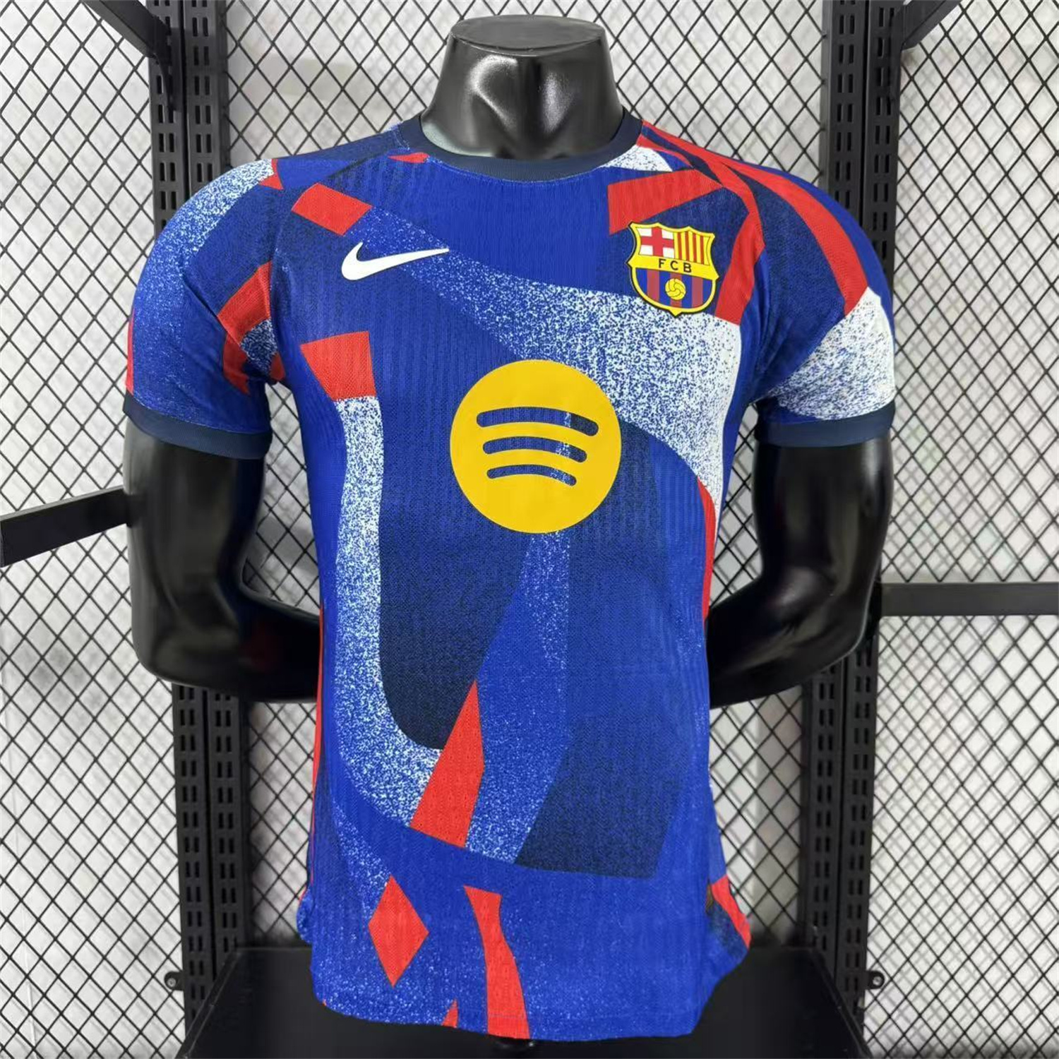 AlphaJersey-Barcelona 25-26 Blue And Red Pre-Match Jersey - Player Version