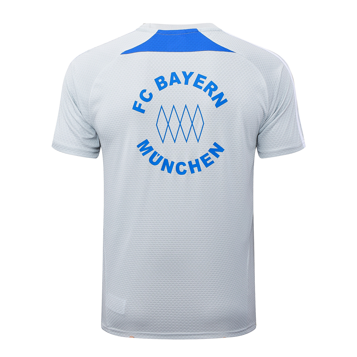 AlphaJersey-Bayern Munich 25-26 Short-Sleeve Training Set - Grey Throwback Top & Shorts