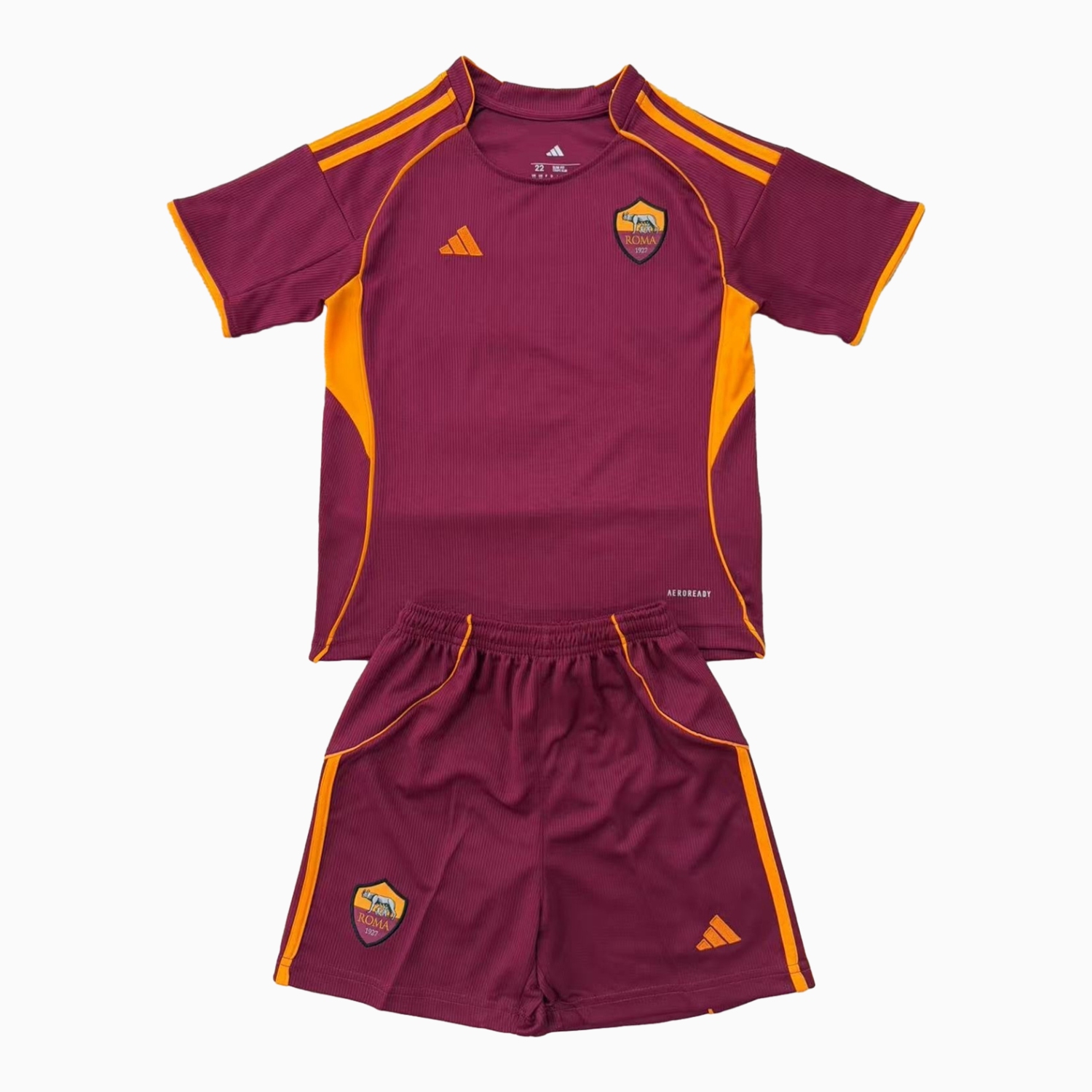 AlphaJersey-AS Roma 25-26 Home Unsponsored Men's Adult Jersey Set - Fans Version
