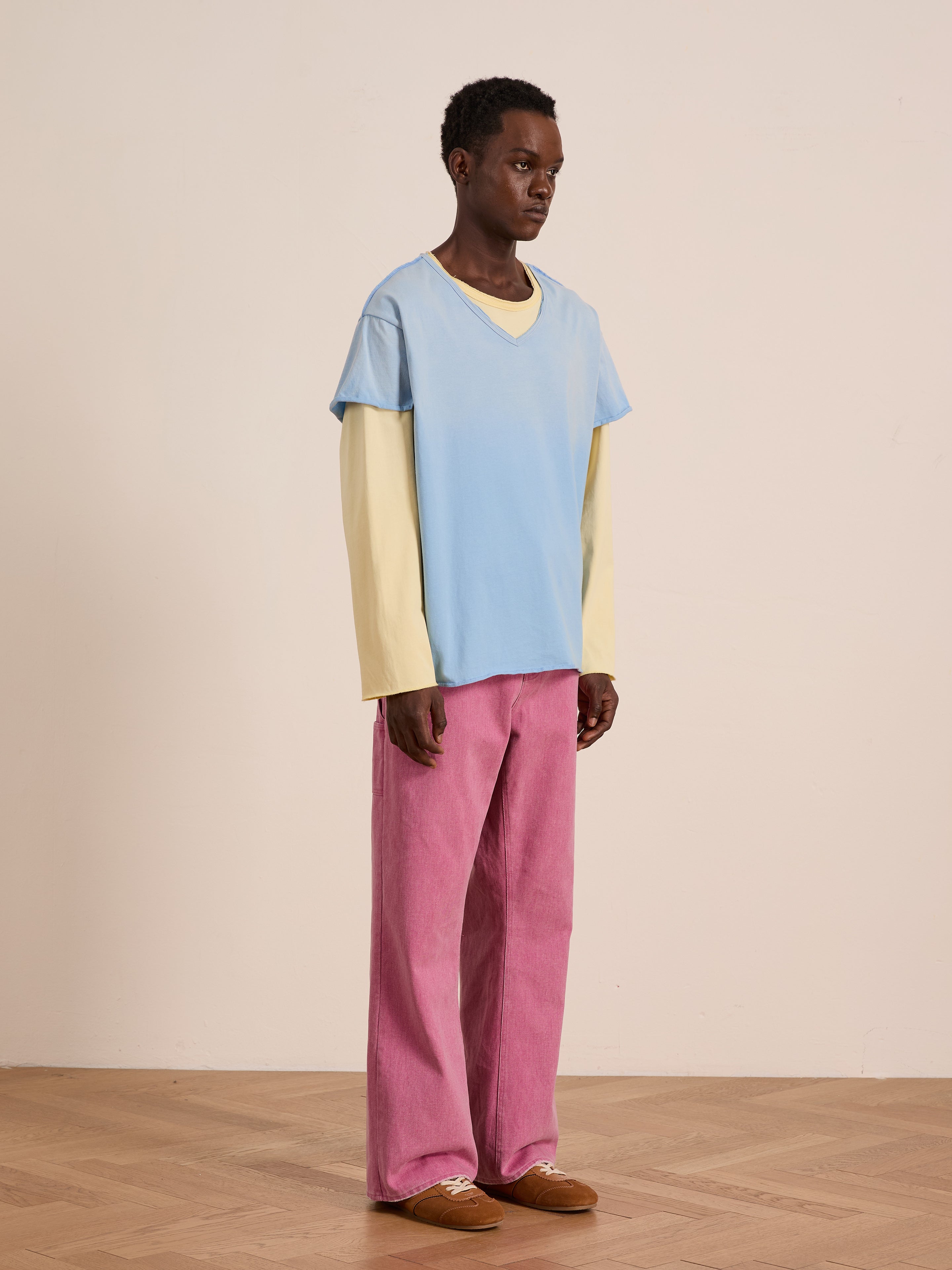 Double Layer LS Tee | Modern Menswear by yycbvcnbmmnbm
