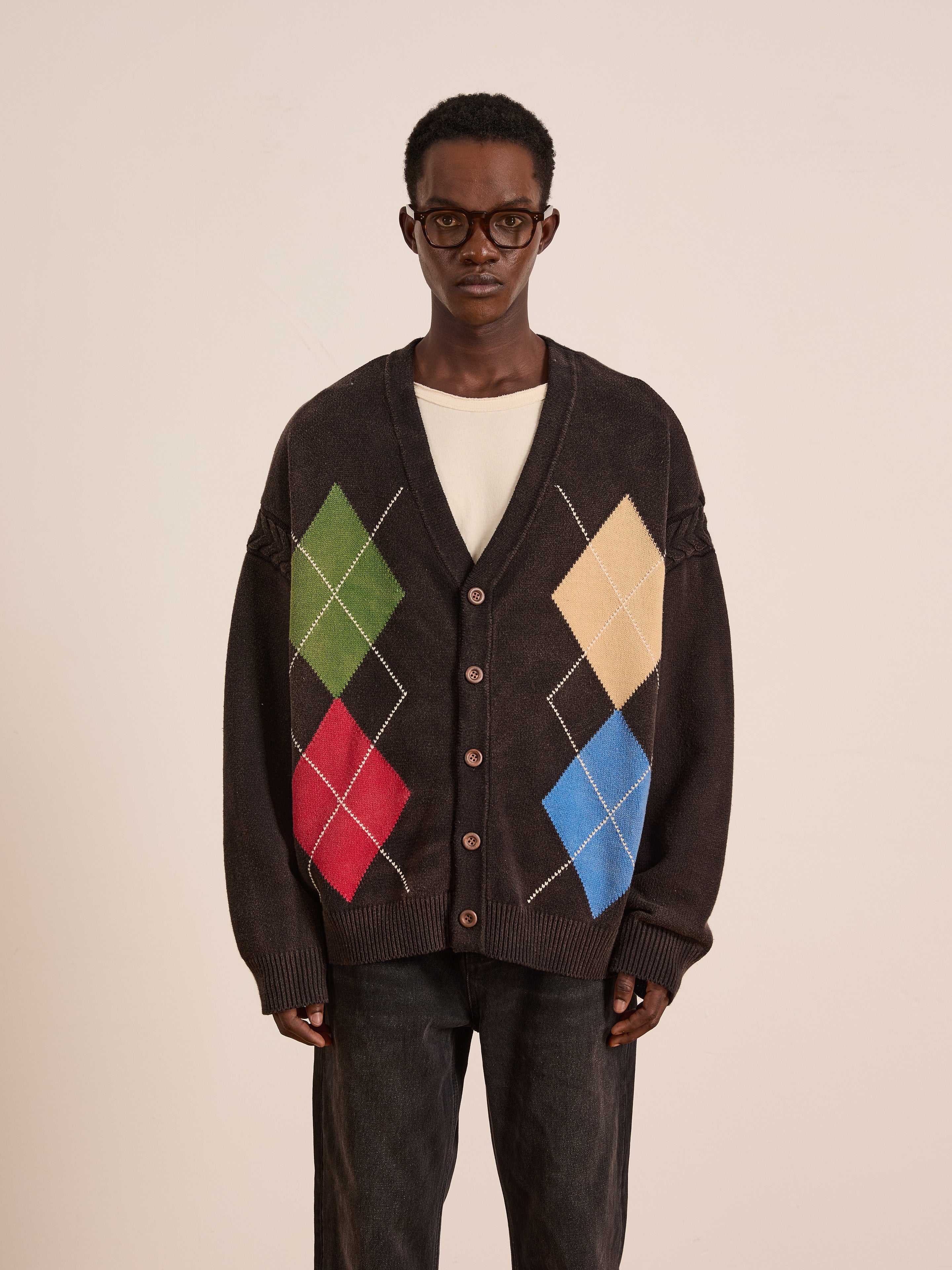 Argyle Knit Cardigan | Modern Menswear by yycbvcnbmmnbm