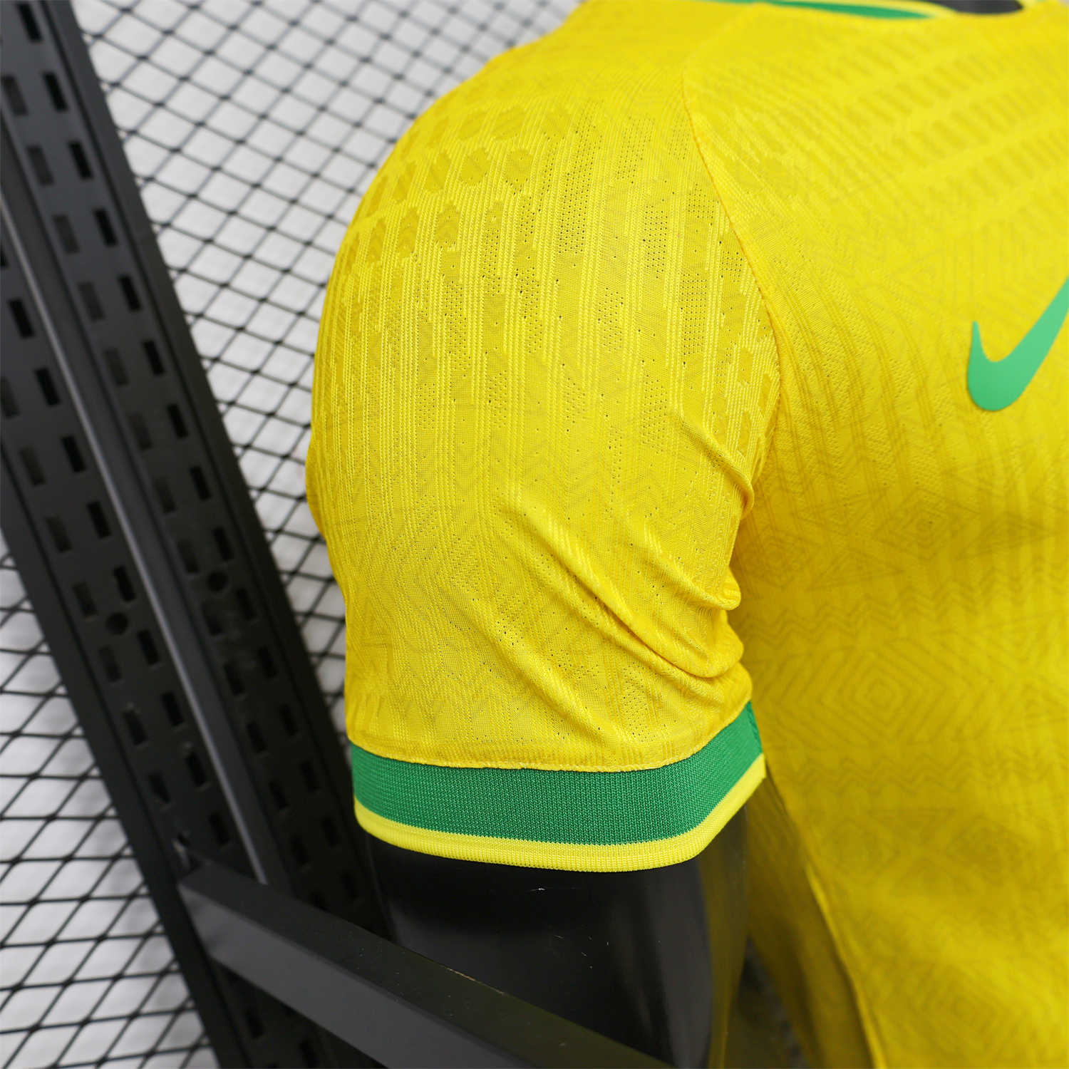 AlphaJersey-Brazil 2026 Green Edge Yellow Special Jersey - Player Version