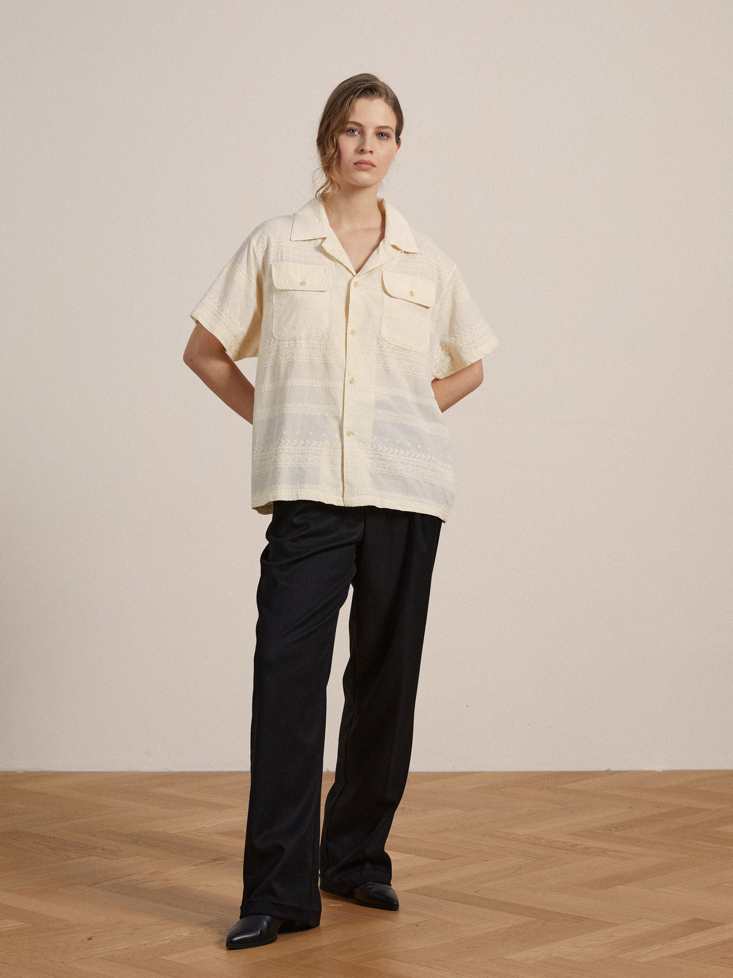 Lace SS Camp Shirt | Modern Menswear by yycbvcnbmmnbm