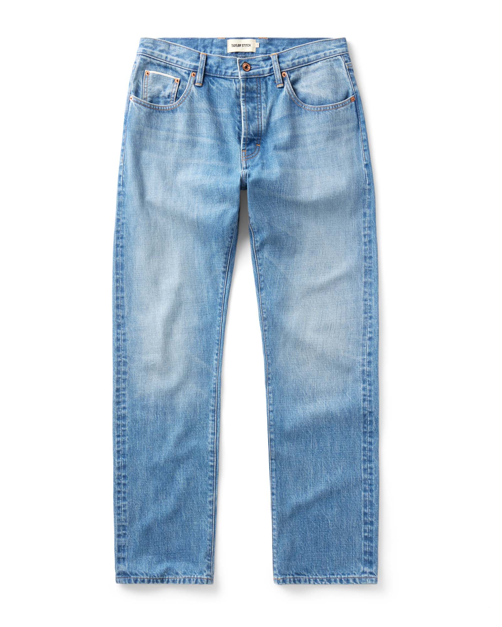 The Straight Jean in Light Wash Organic Selvedge | Modern Menswear by yycbvcnbmmnbm