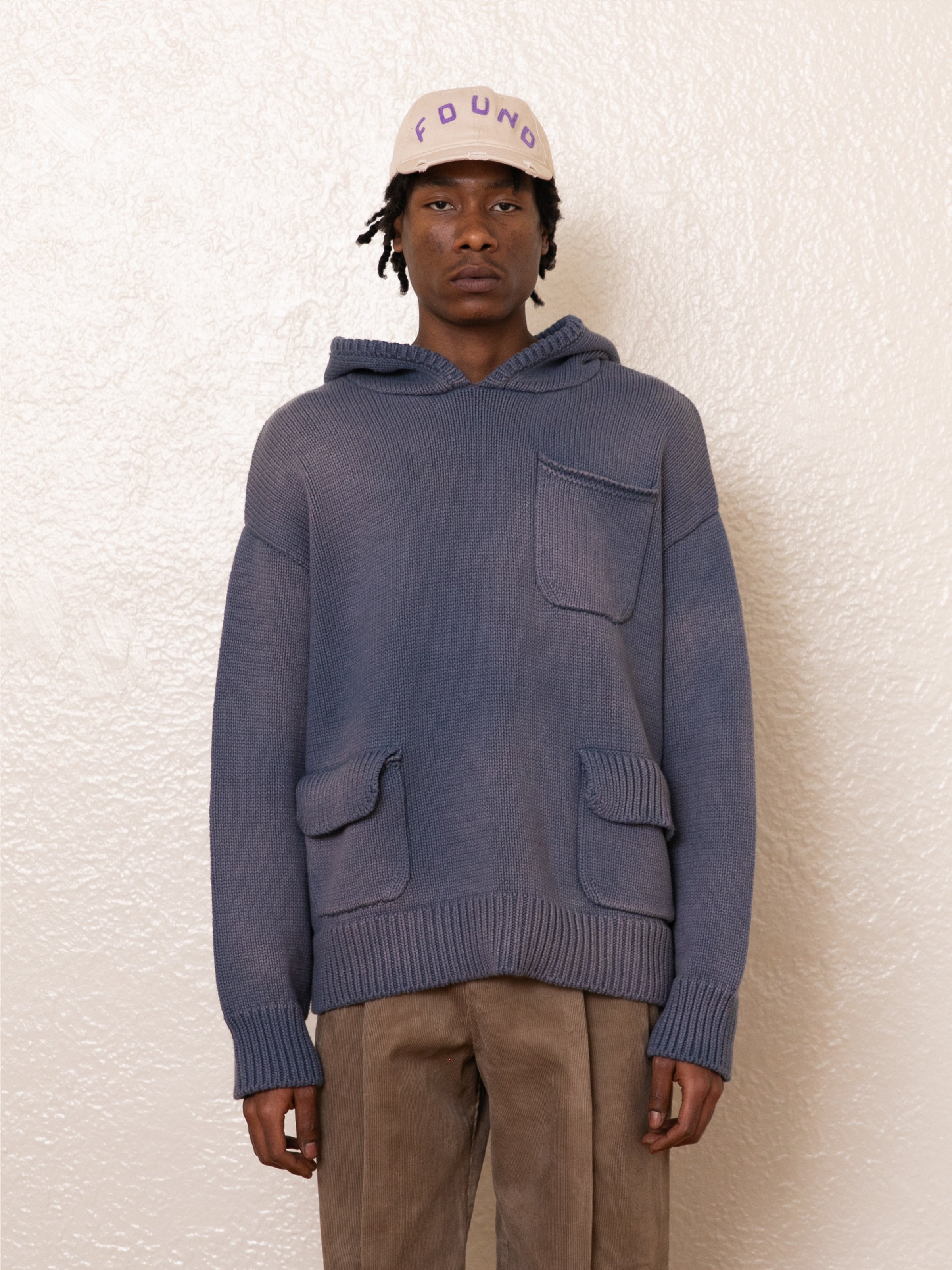 Faded Knit Pocket Hoodie | Modern Menswear by yycbvcnbmmnbm