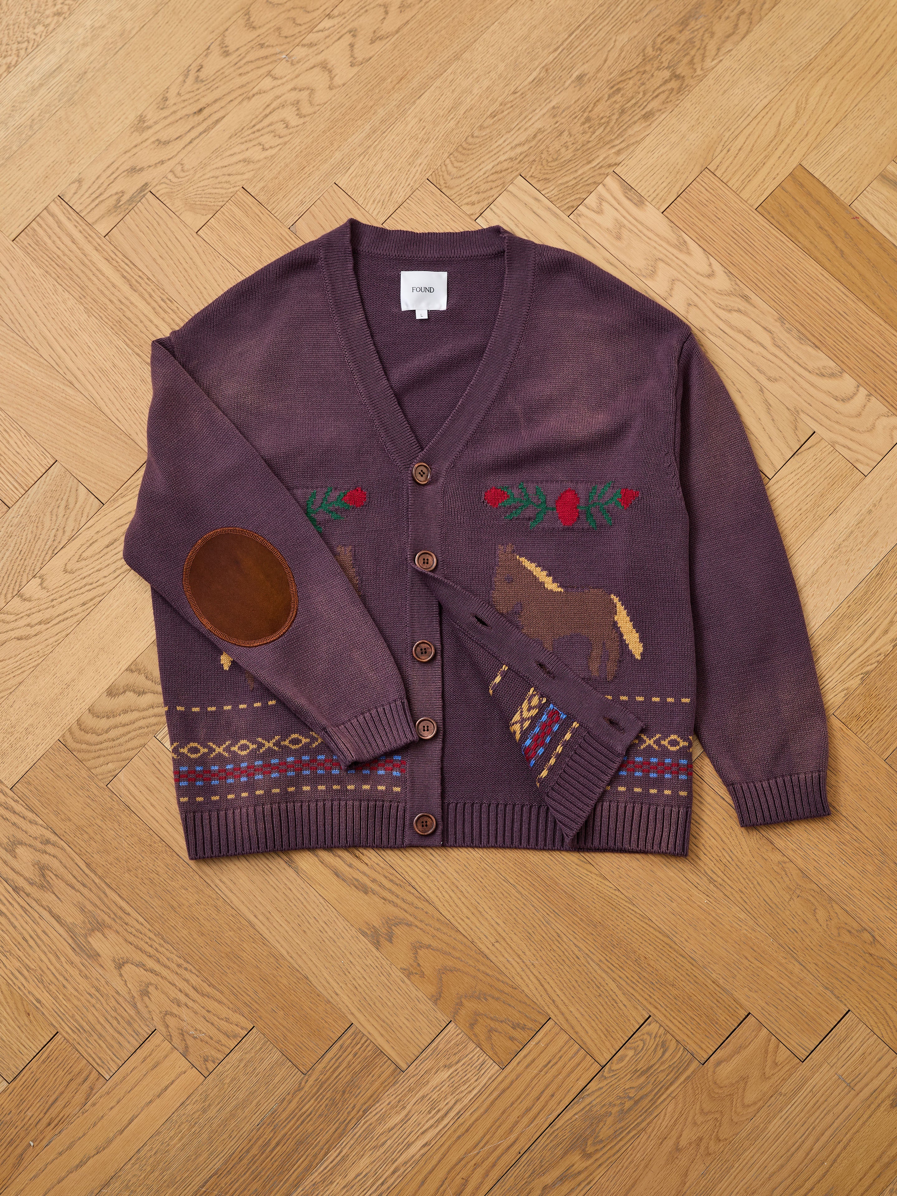 Horse Jacquard Cardigan | Modern Menswear by yycbvcnbmmnbm