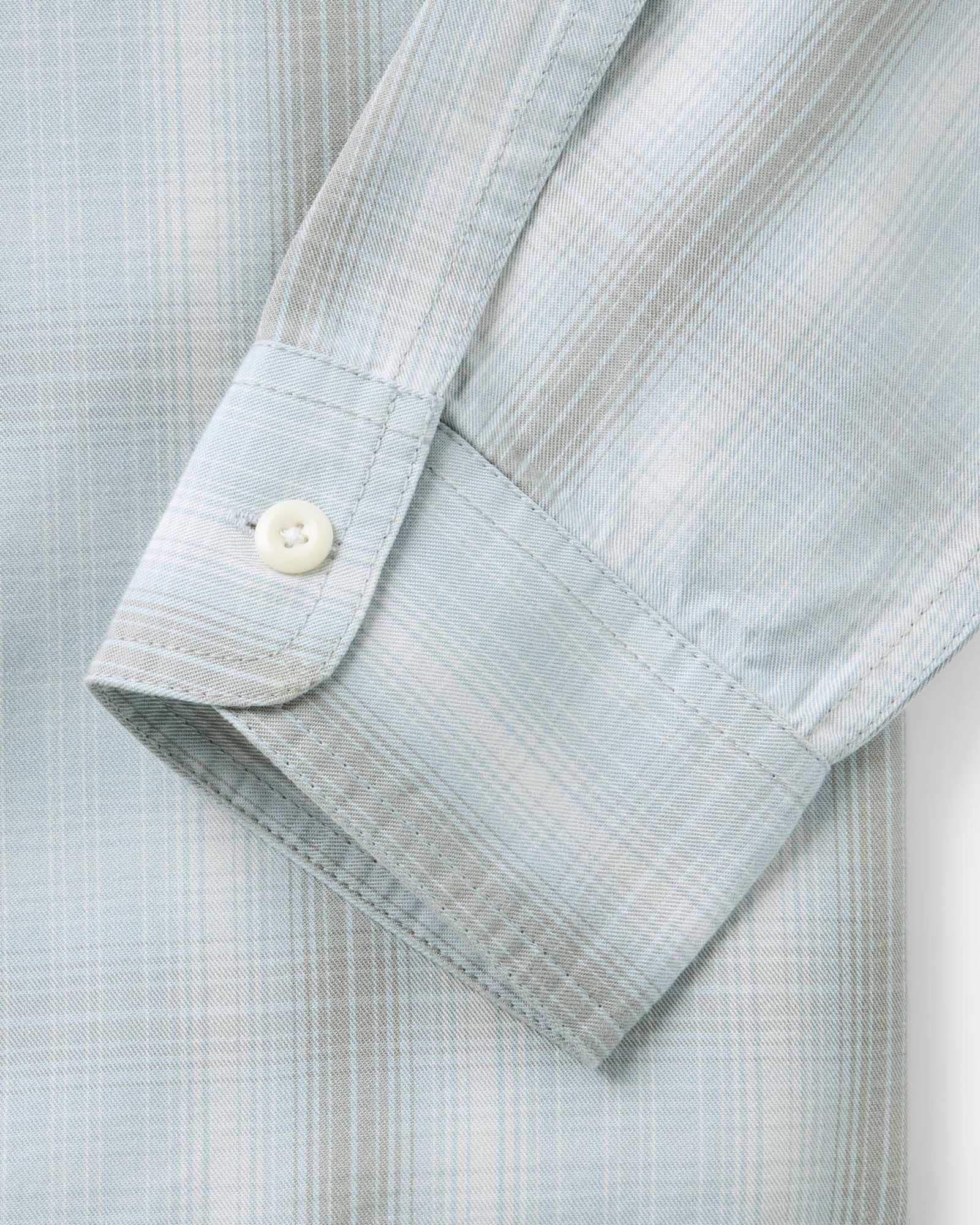 The Shore Shirt in Fog Check Lyocell | Modern Menswear by yycbvcnbmmnbm