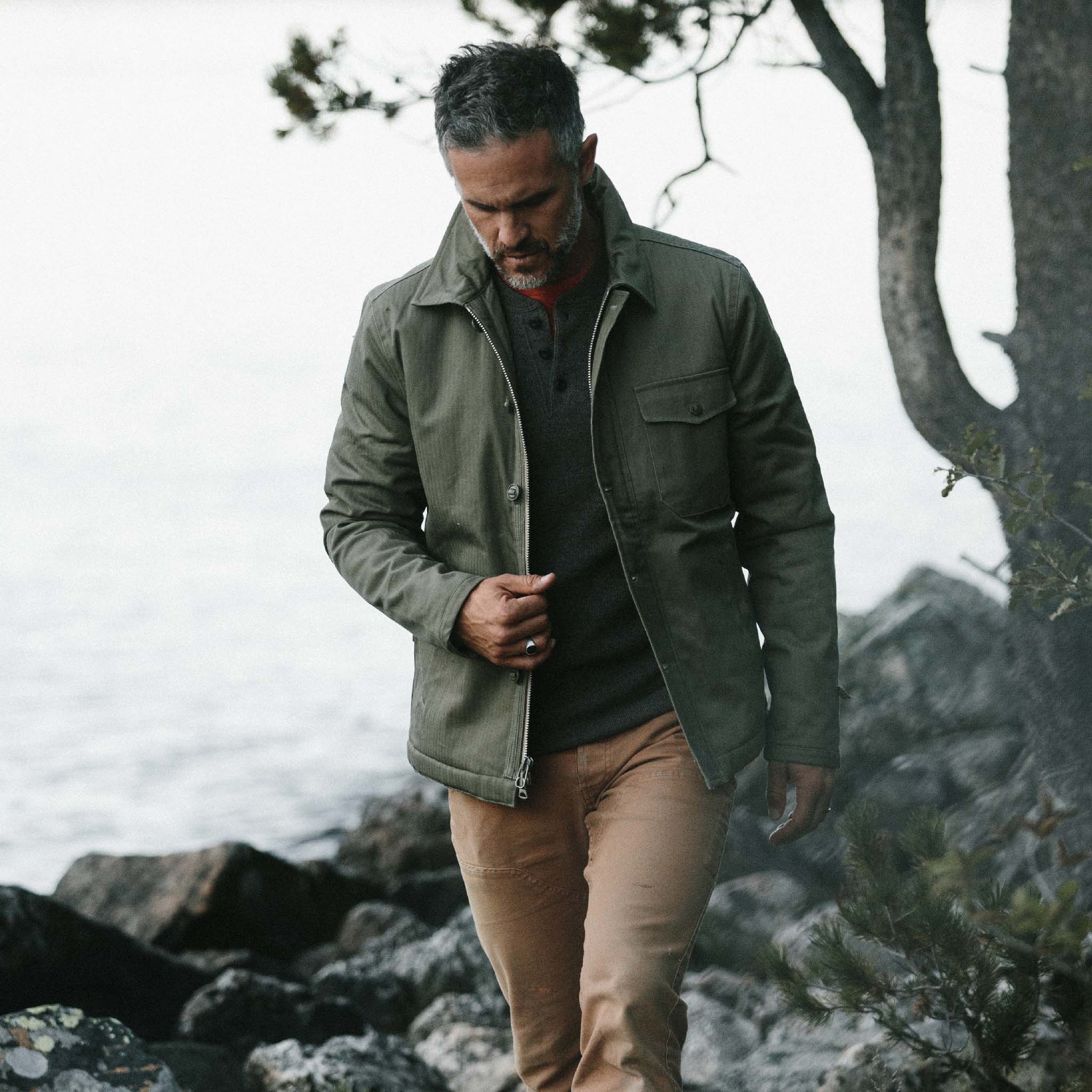 The Lined Watts Jacket in Olive | Modern Menswear by yycbvcnbmmnbm