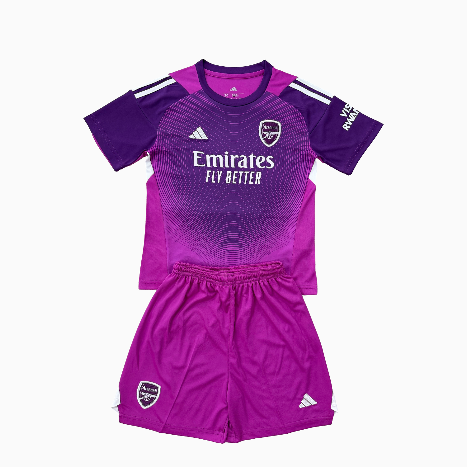 AlphaJersey-Arsenal 25-26 Purple Goalkeeper Men's Adult Jersey Set - Fans Version