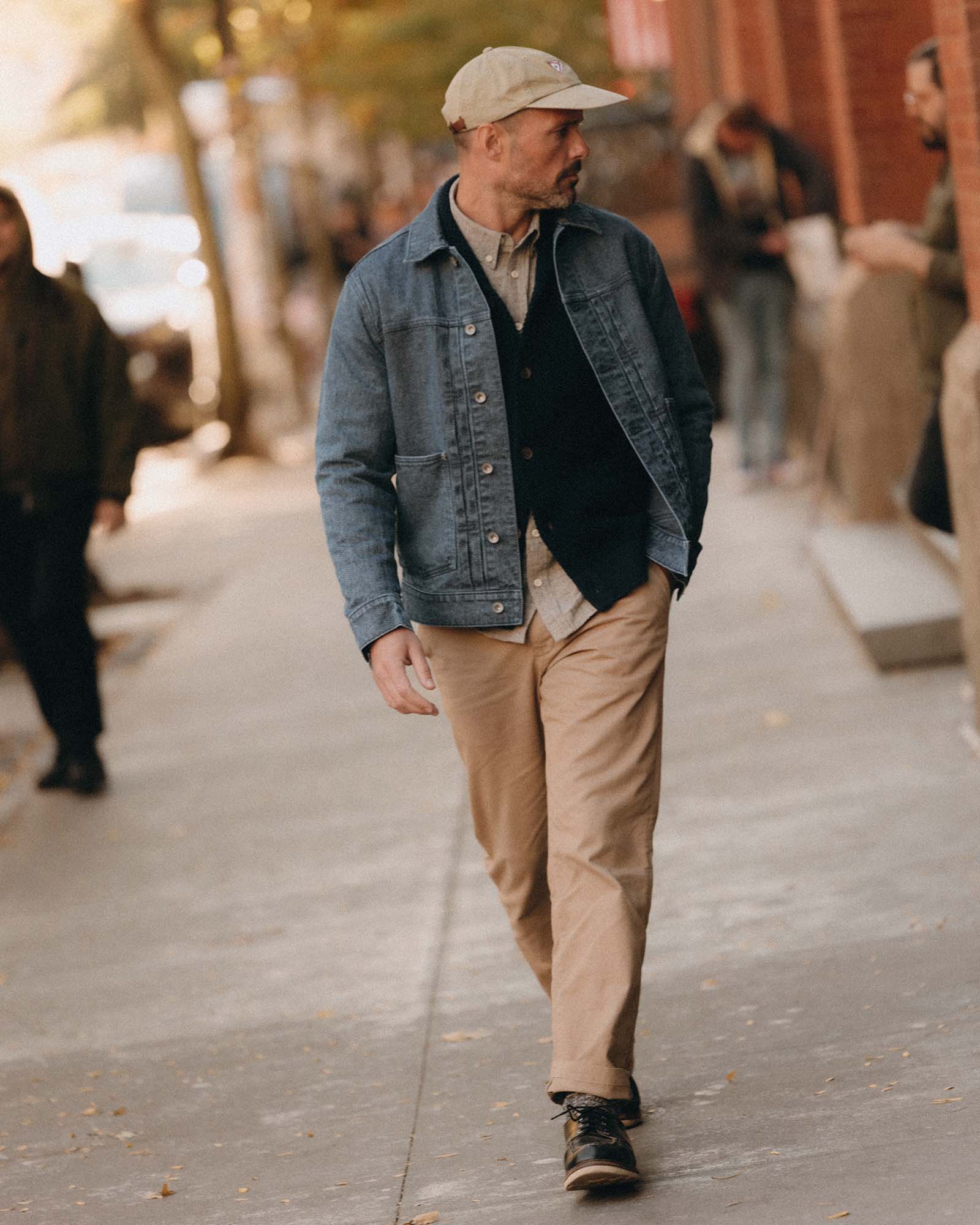 The Ryder Jacket in Japanese Washed Indigo Sashiko | Modern Menswear by yycbvcnbmmnbm