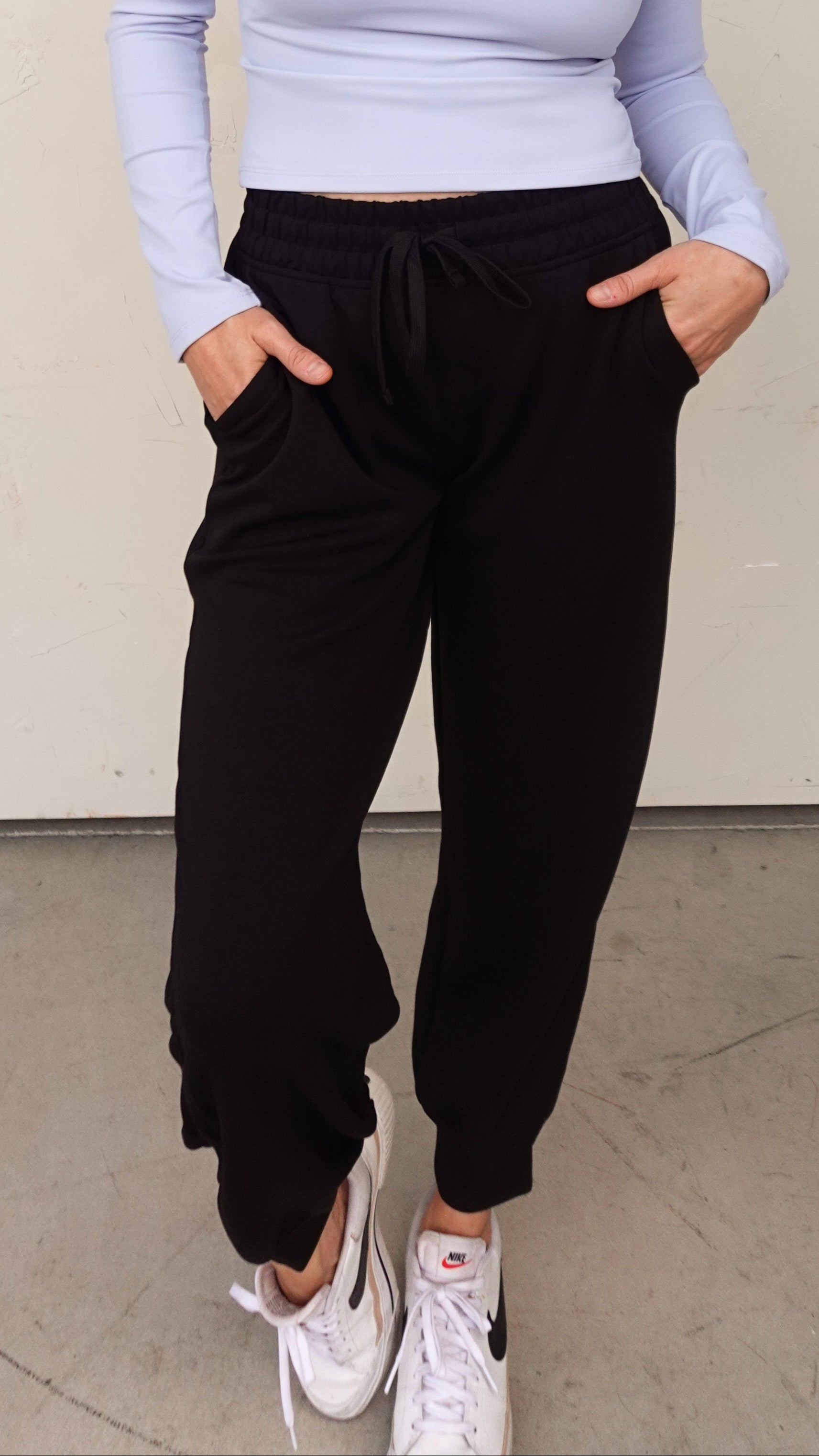 Black Scuba Jogger Pant | Elegant Women's Fashion by coolavocek