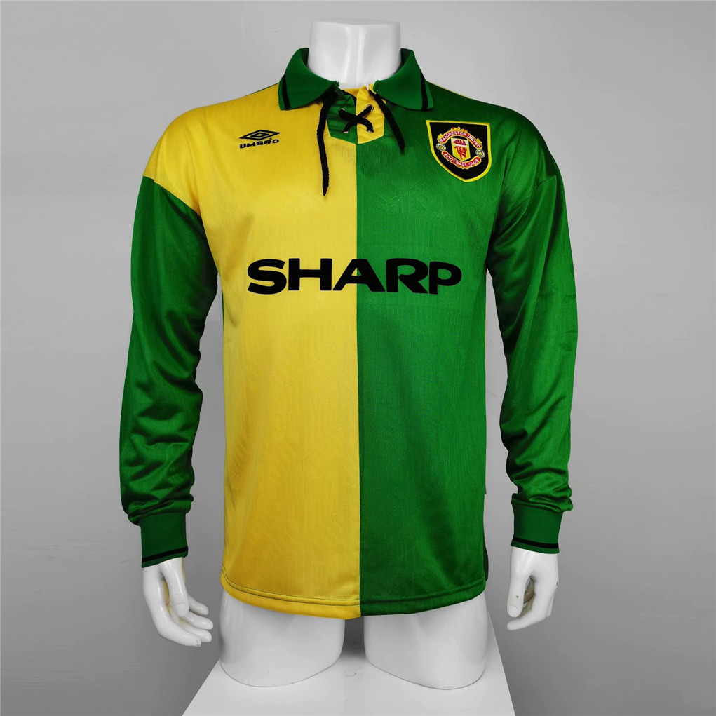 AlphaJersey-Retro Manchester United 92-94 Third Away Long Sleeve Jersey