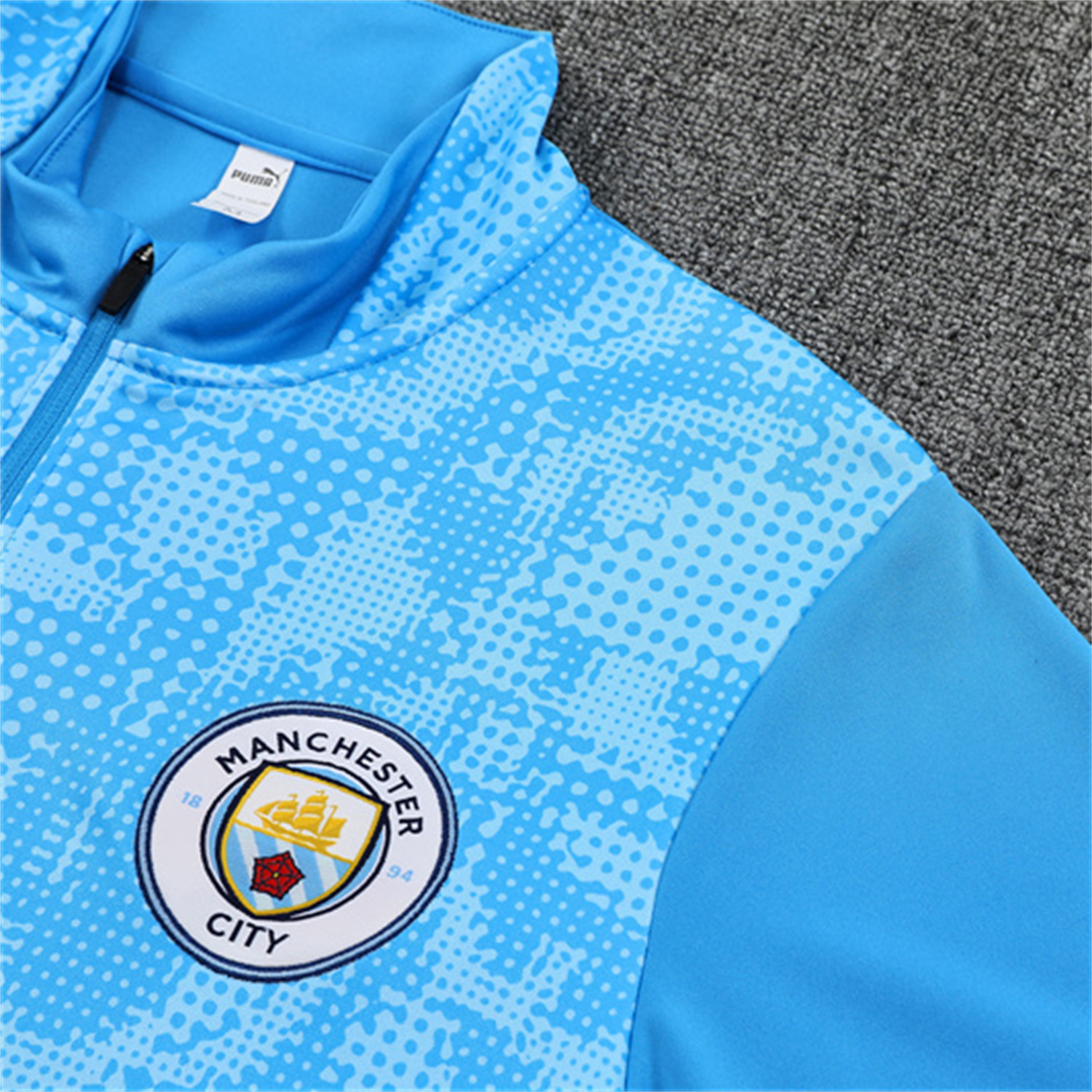AlphaJersey-Manchester City 25-26 Long Sleeve Training Set -Light Blue Top & Deep Blue Pants