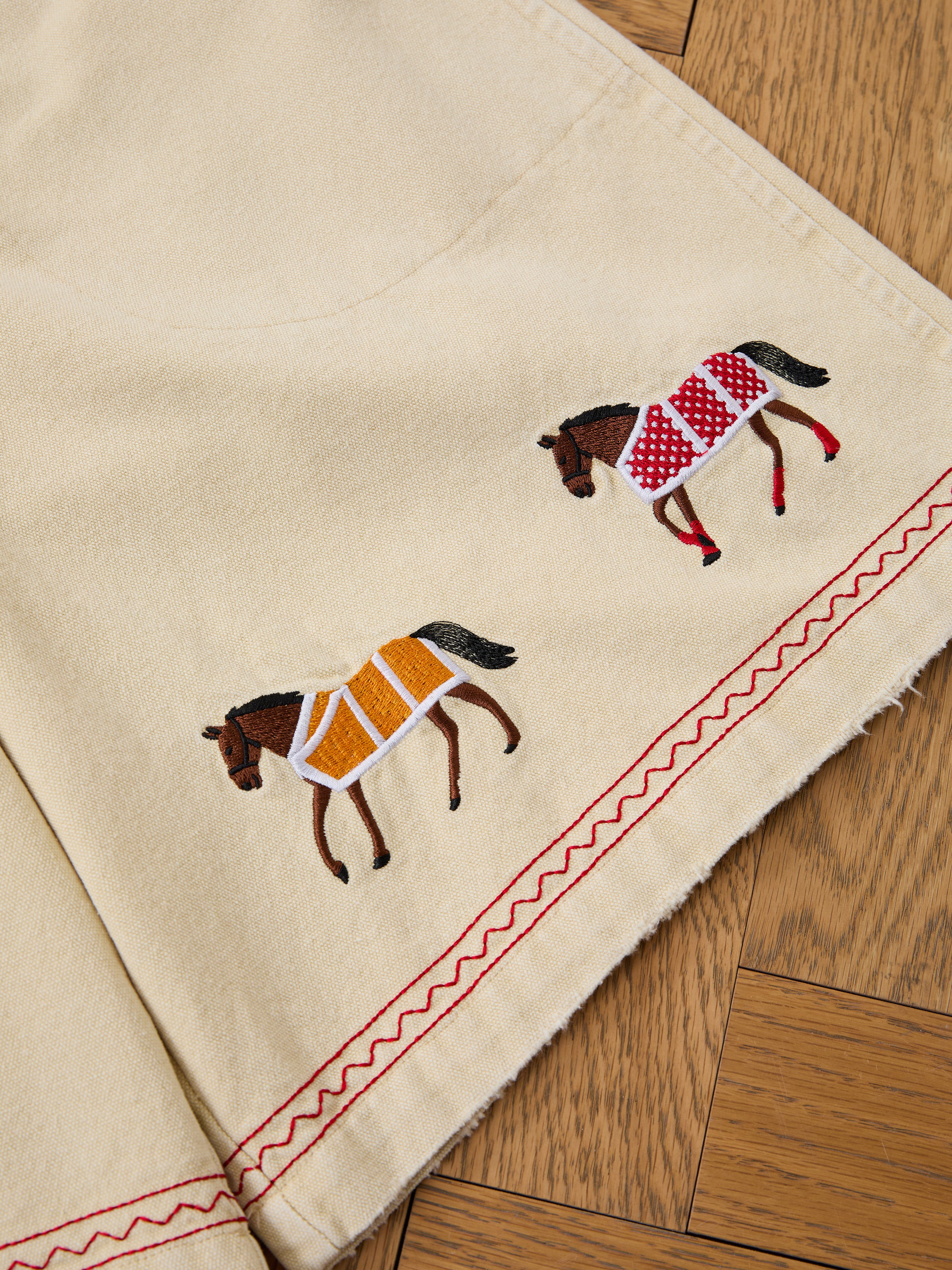 Embroidered Horse Shorts | Modern Menswear by yycbvcnbmmnbm