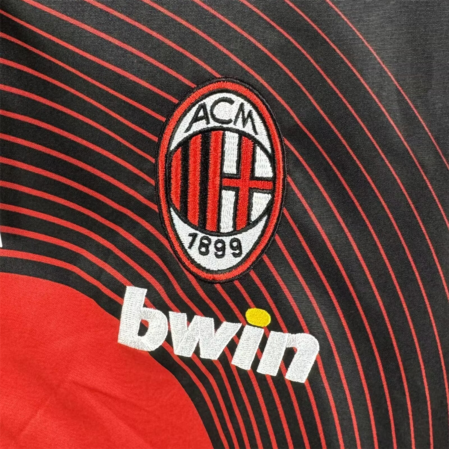 AlphaJersey-Retro AC Milan 2006-07 Home Windbreaker Jacket - Red With Black