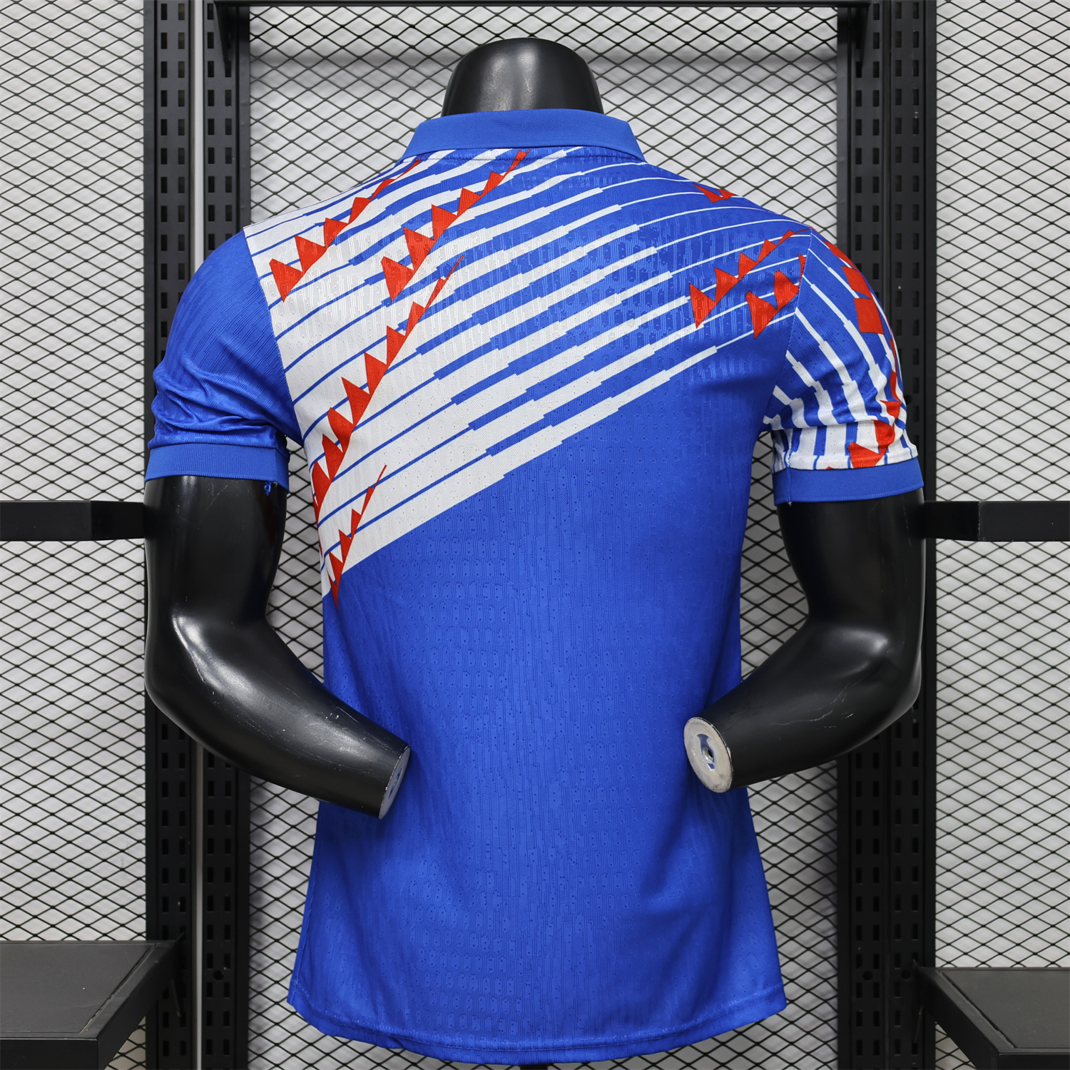 AlphaJersey-Japan 2026 Red-White Stripes Blue Special Jersey - Player Version