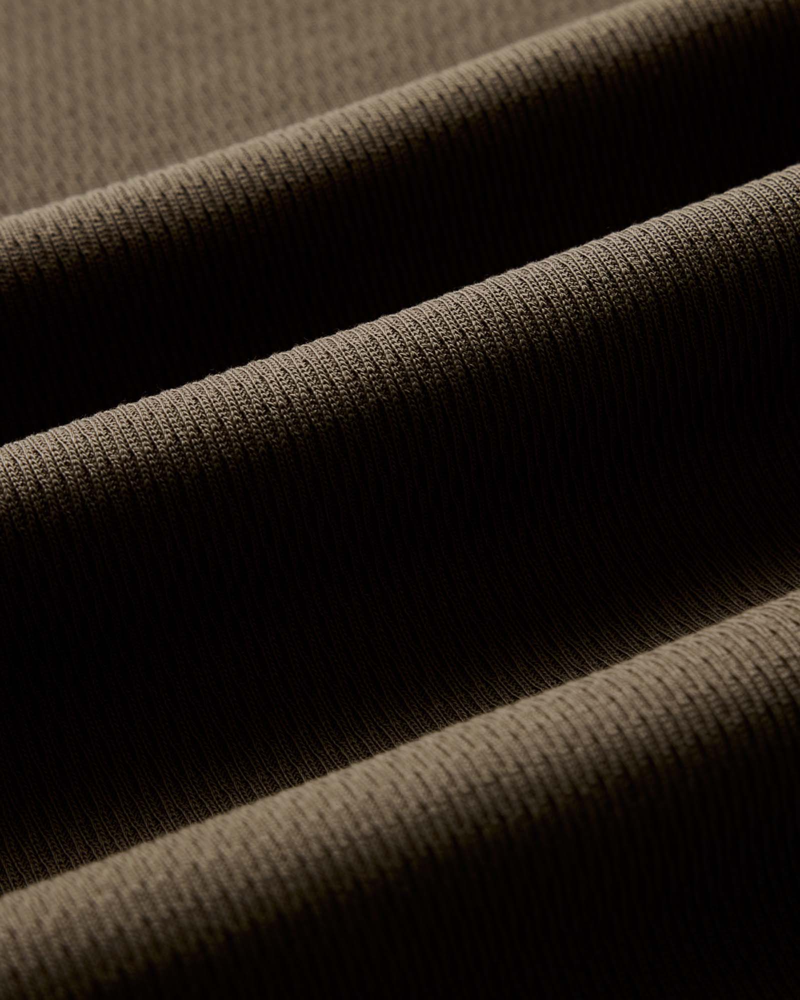 The Organic Cotton Short Sleeve Crew in Fatigue Olive Waffle | Modern Menswear by yycbvcnbmmnbm
