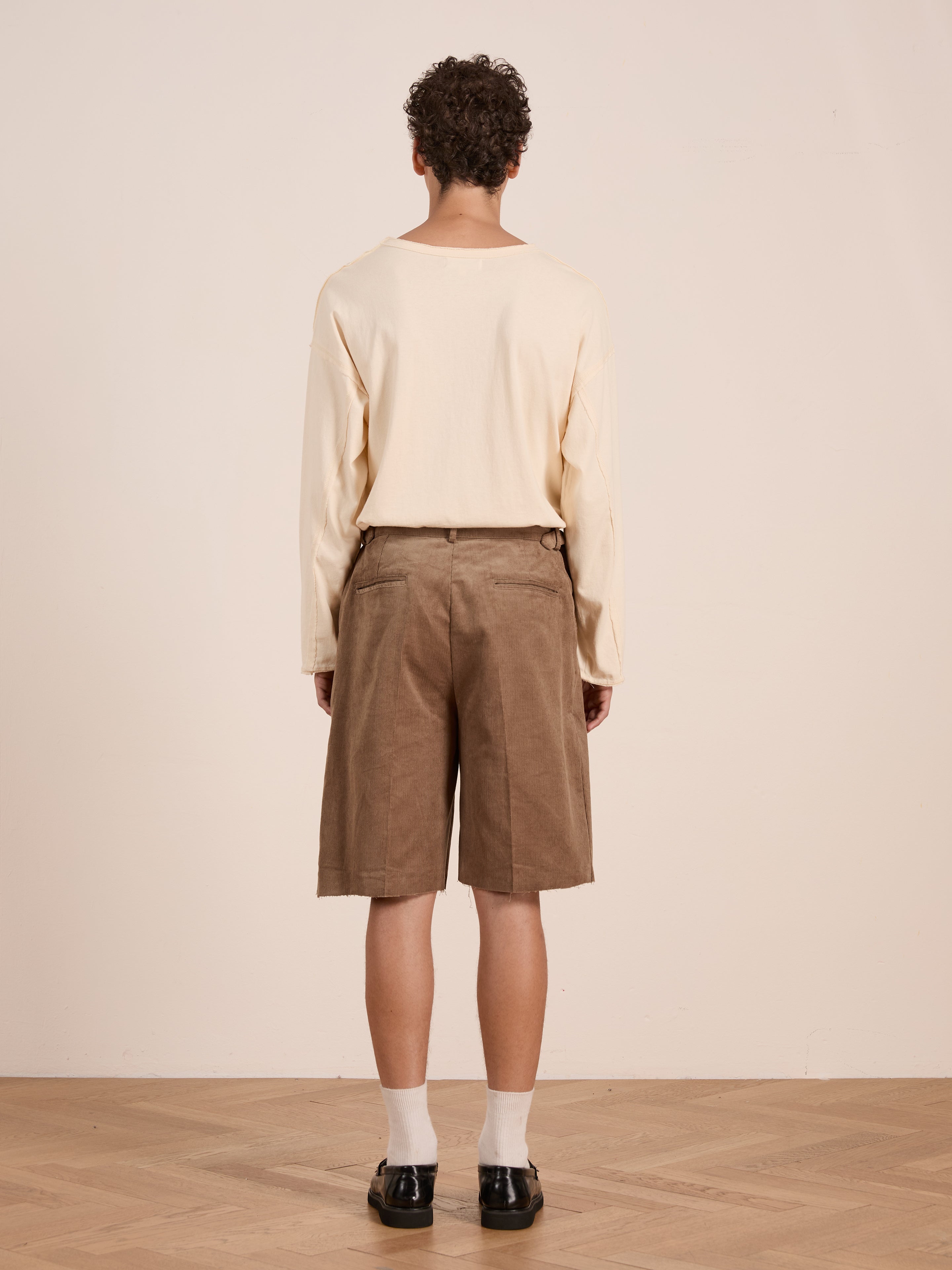 Corduroy Pleated Trouser Shorts | Modern Menswear by yycbvcnbmmnbm