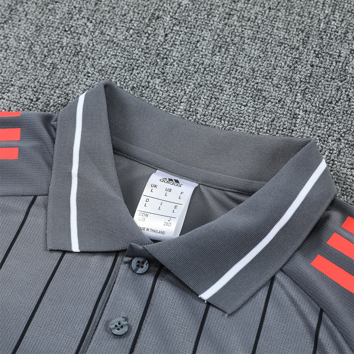 AlphaJersey-Bayern Munich 25-26 POLO Short-Sleeve Training Set - Deep Grey Top and Pants