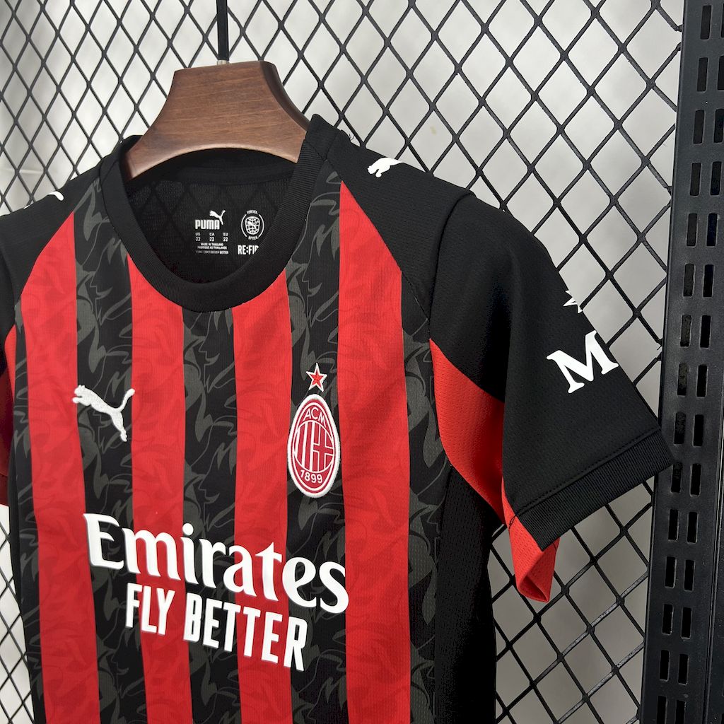 AlphaJersey-AC Milan 25-26 Home Kids Kit