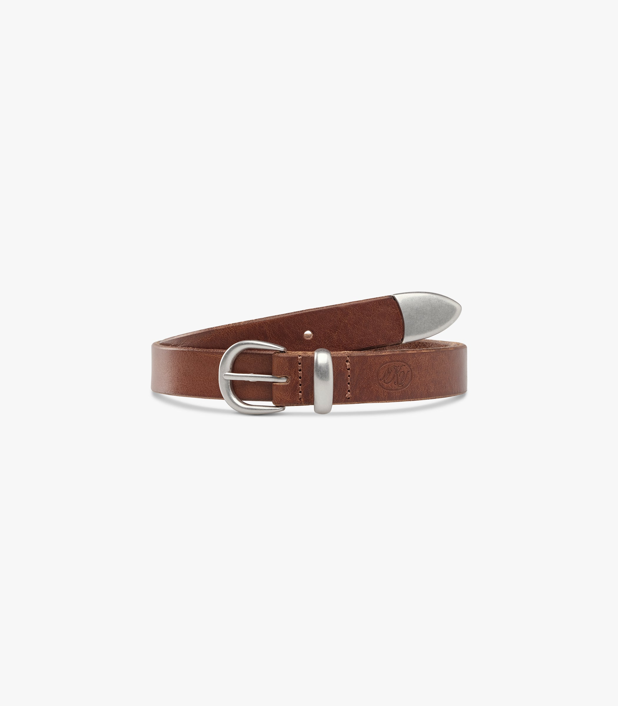 Western Bridle Leather Belt Slim | Modern Menswear by yycbvcnbmmnbm