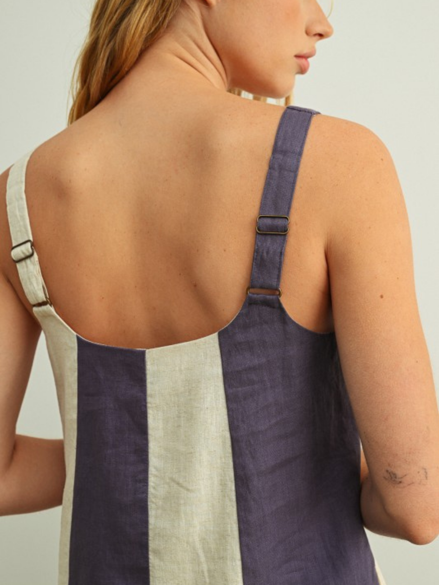 Striped Linen Dress | Elegant Women's Fashion by coolavocek