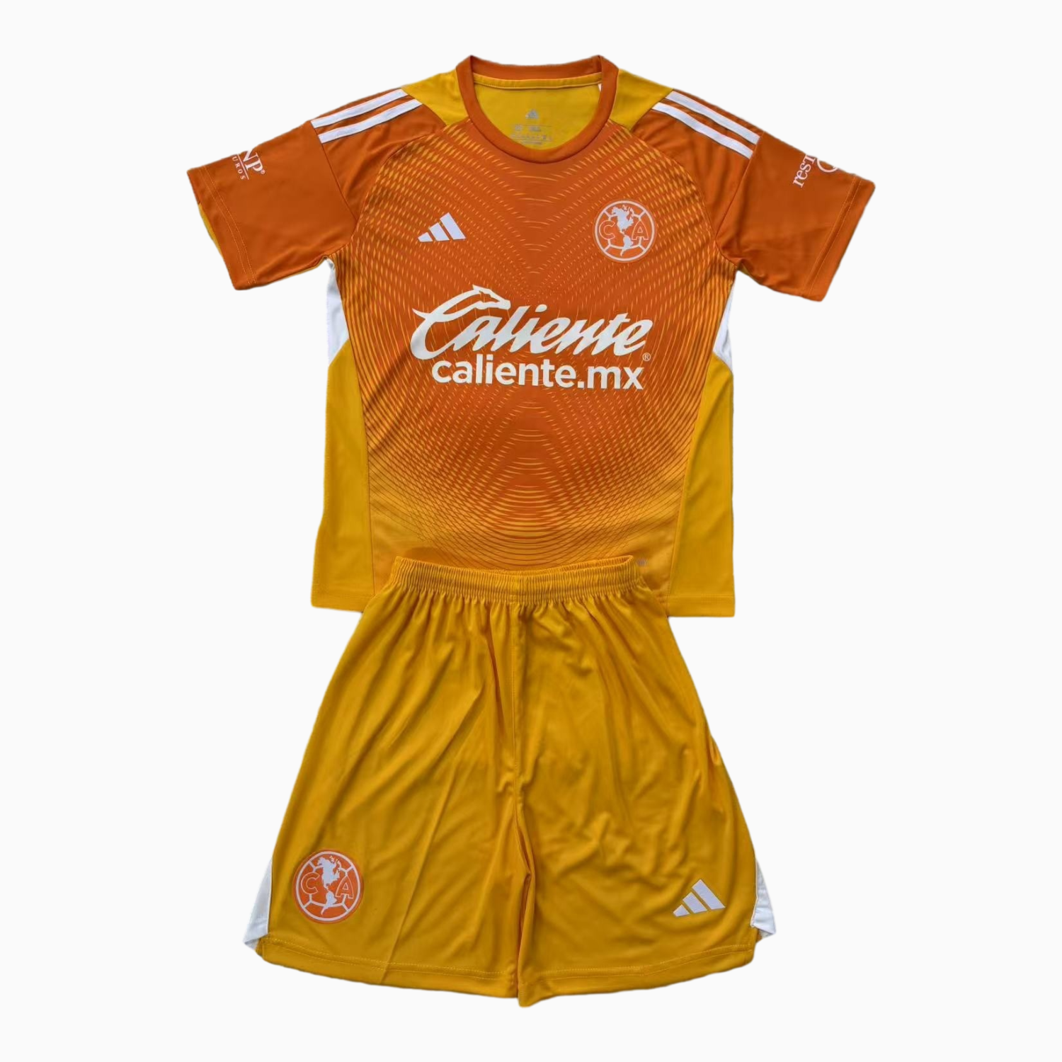AlphaJersey-Club América 25-26 Orange Goalkeeper Men's Adult Jersey Set - Fans Version