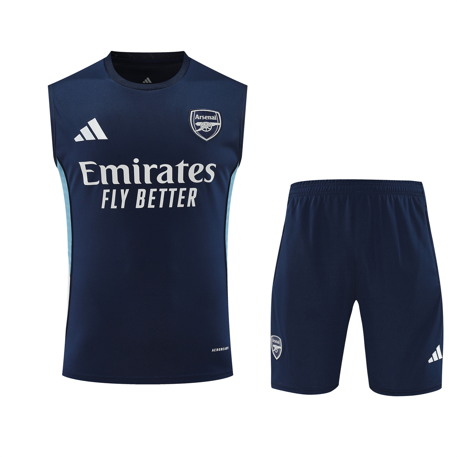 AlphaJersey-Arsenal 25-26 Vest Training Set - Deep Blue Vest and Shorts