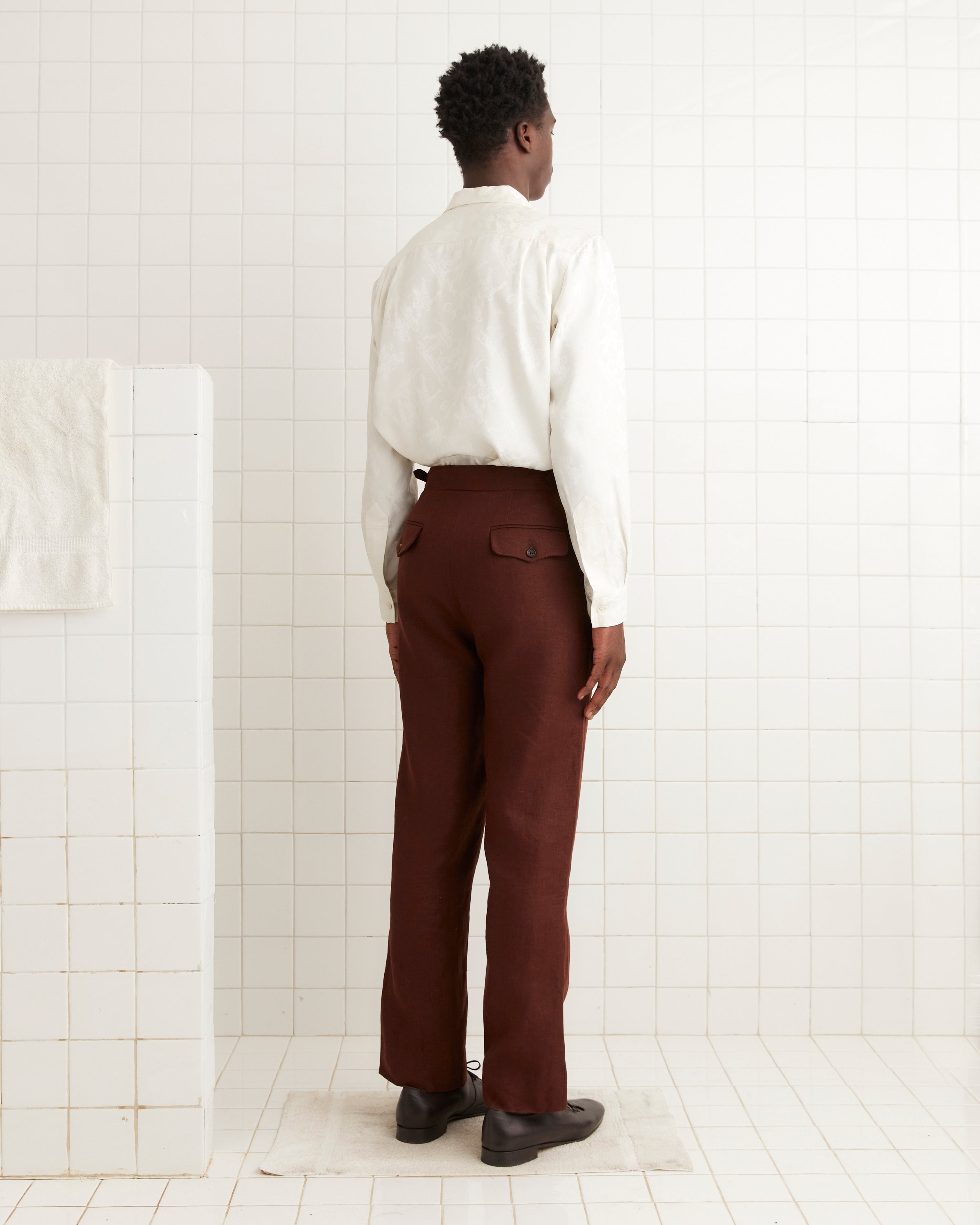Linen Suiting Trousers - Chocolate | Modern Menswear by yycbvcnbmmnbm