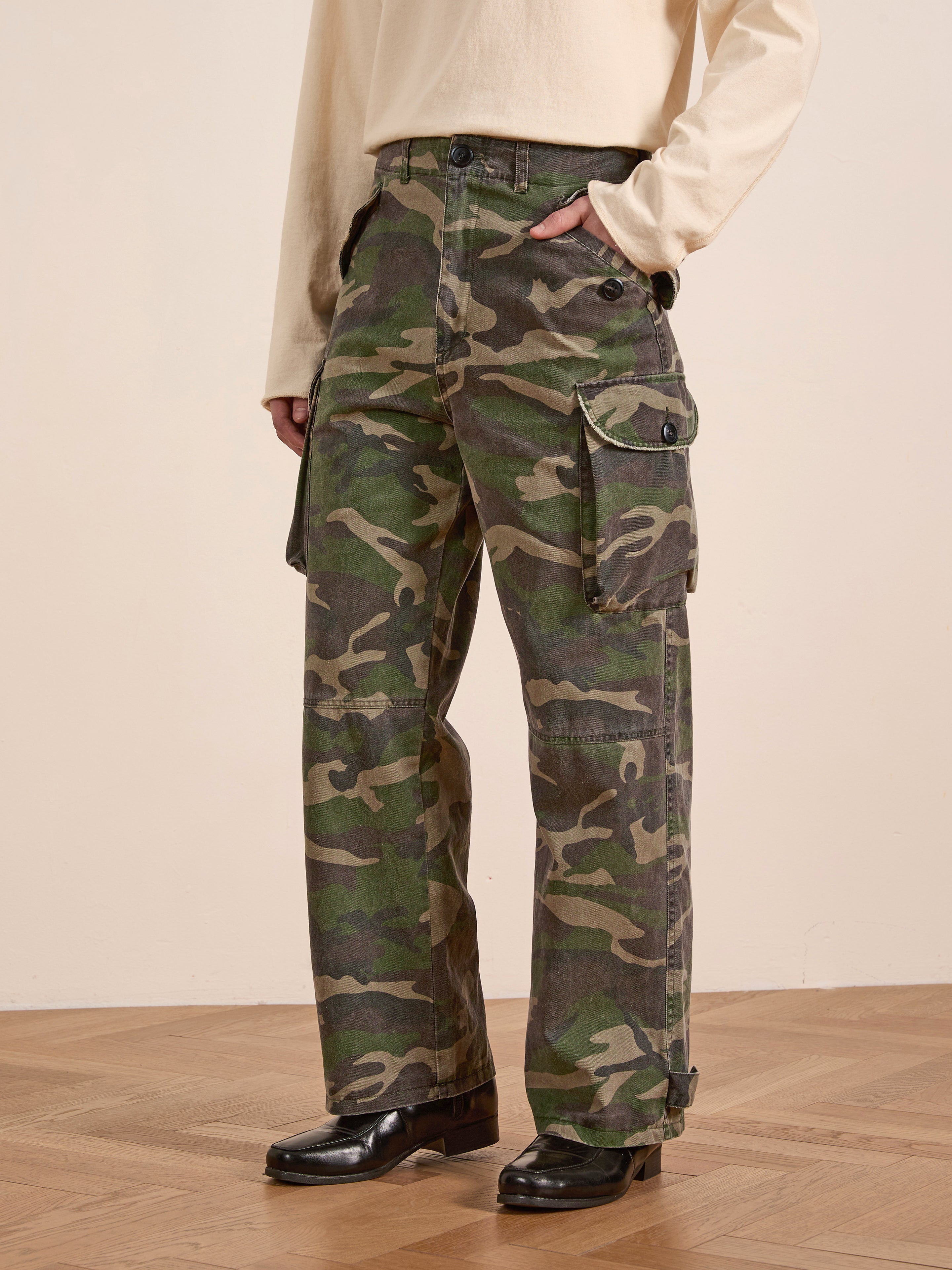 Camouflage Twill Utility Cargo Pants | Modern Menswear by yycbvcnbmmnbm