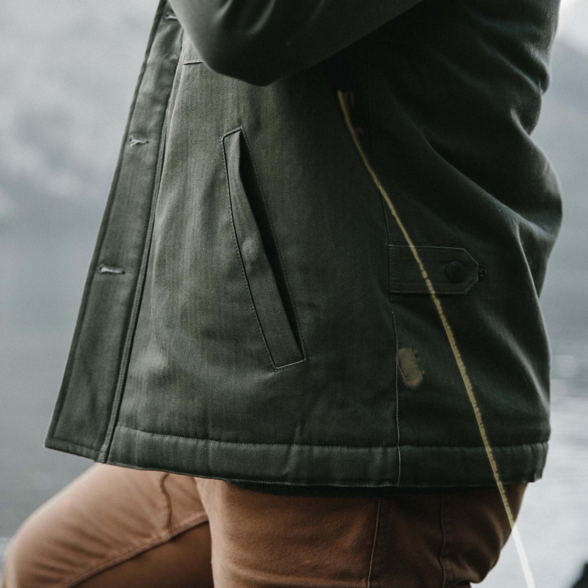 The Lined Watts Jacket in Olive | Modern Menswear by yycbvcnbmmnbm