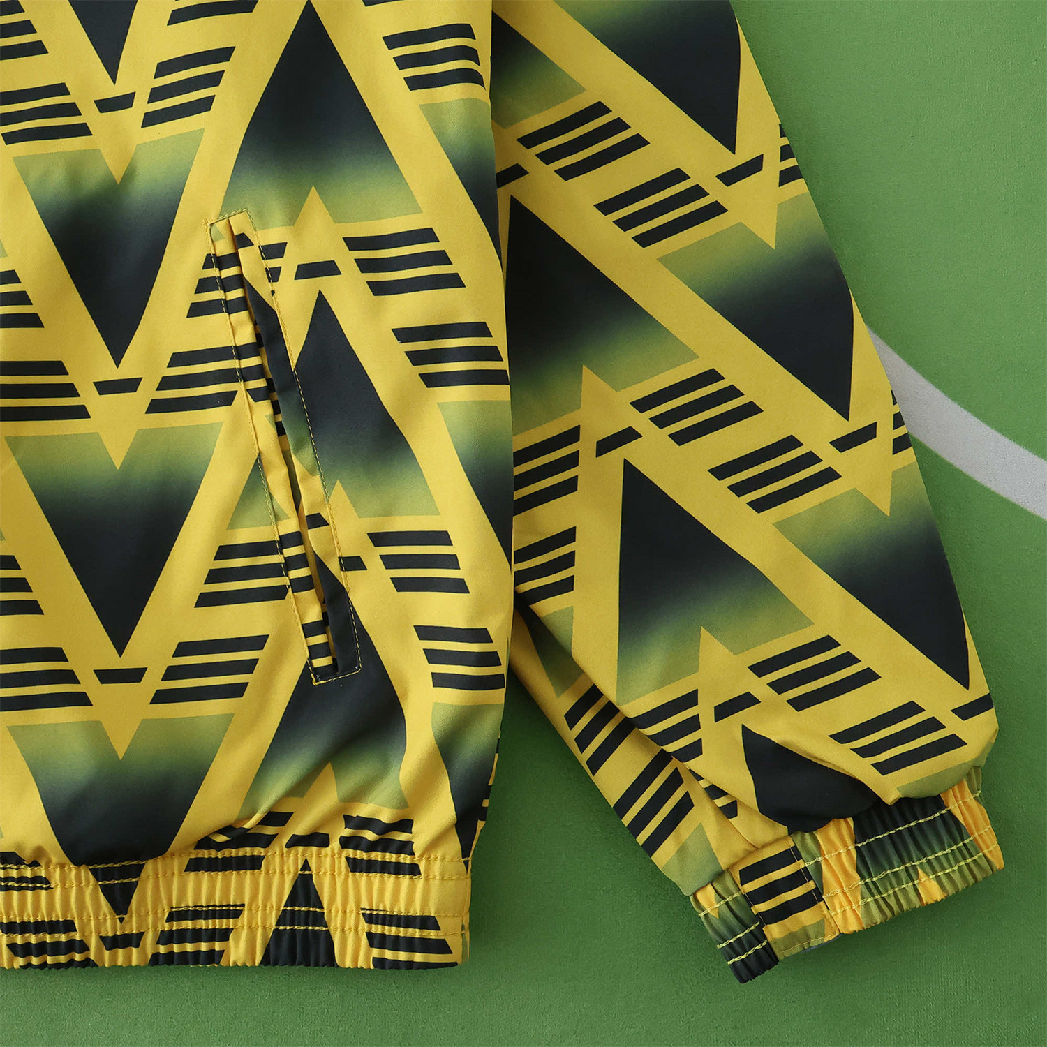 AlphaJersey-Retro Arsenal 1991-93 Away Double Sided Reversible Windbreaker - Yellow & Grey