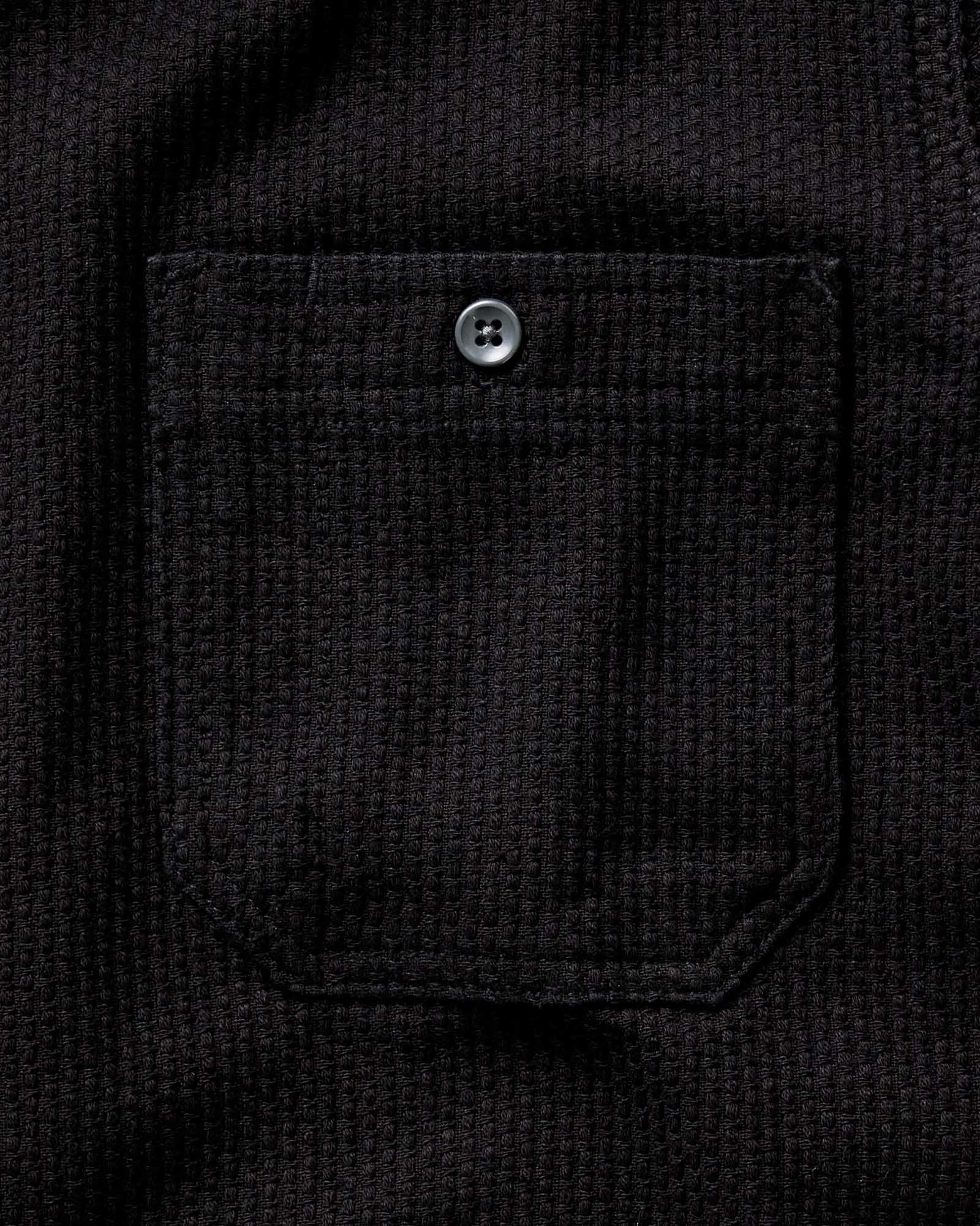 The Utility Shirt in Black Indigo Sashiko | Modern Menswear by yycbvcnbmmnbm