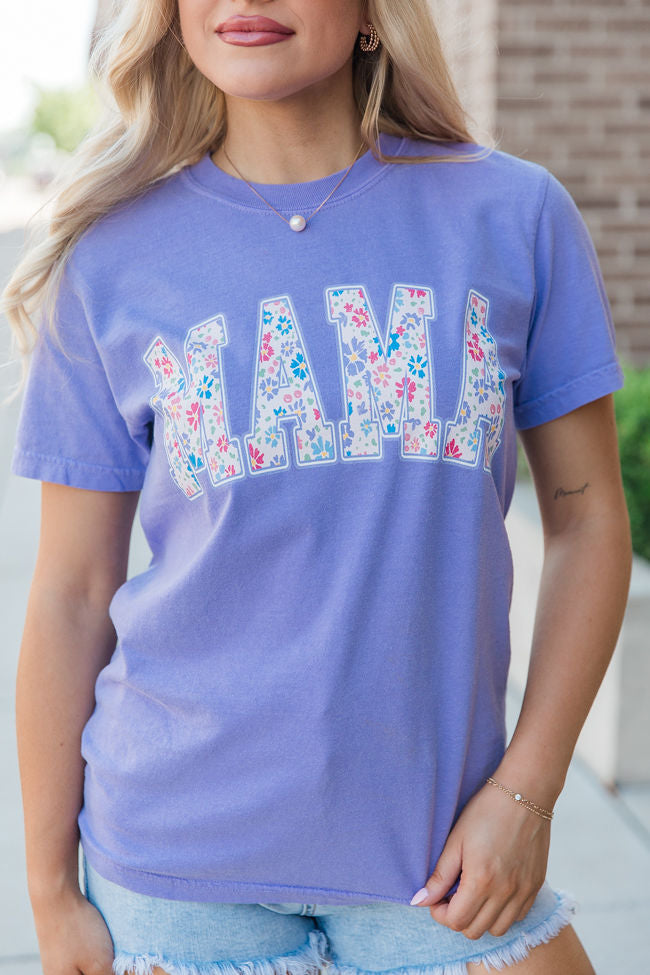 Mama Floral Violet Graphic Tee | Elegant Women's Fashion by coolavocek