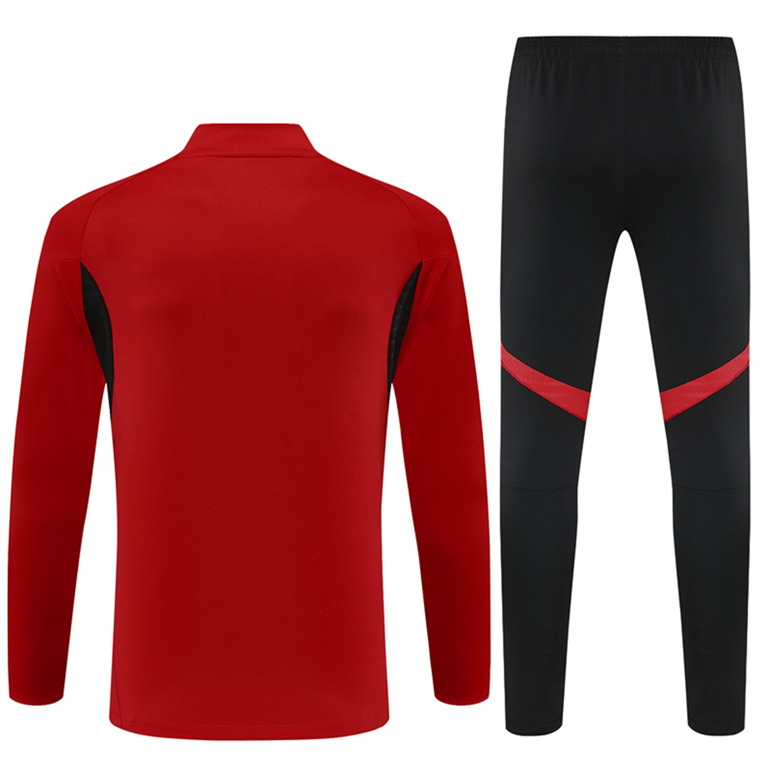 AlphaJersey-Manchester United 25-26 Kid Long Sleeves Training Set - Red Top & Black Pants