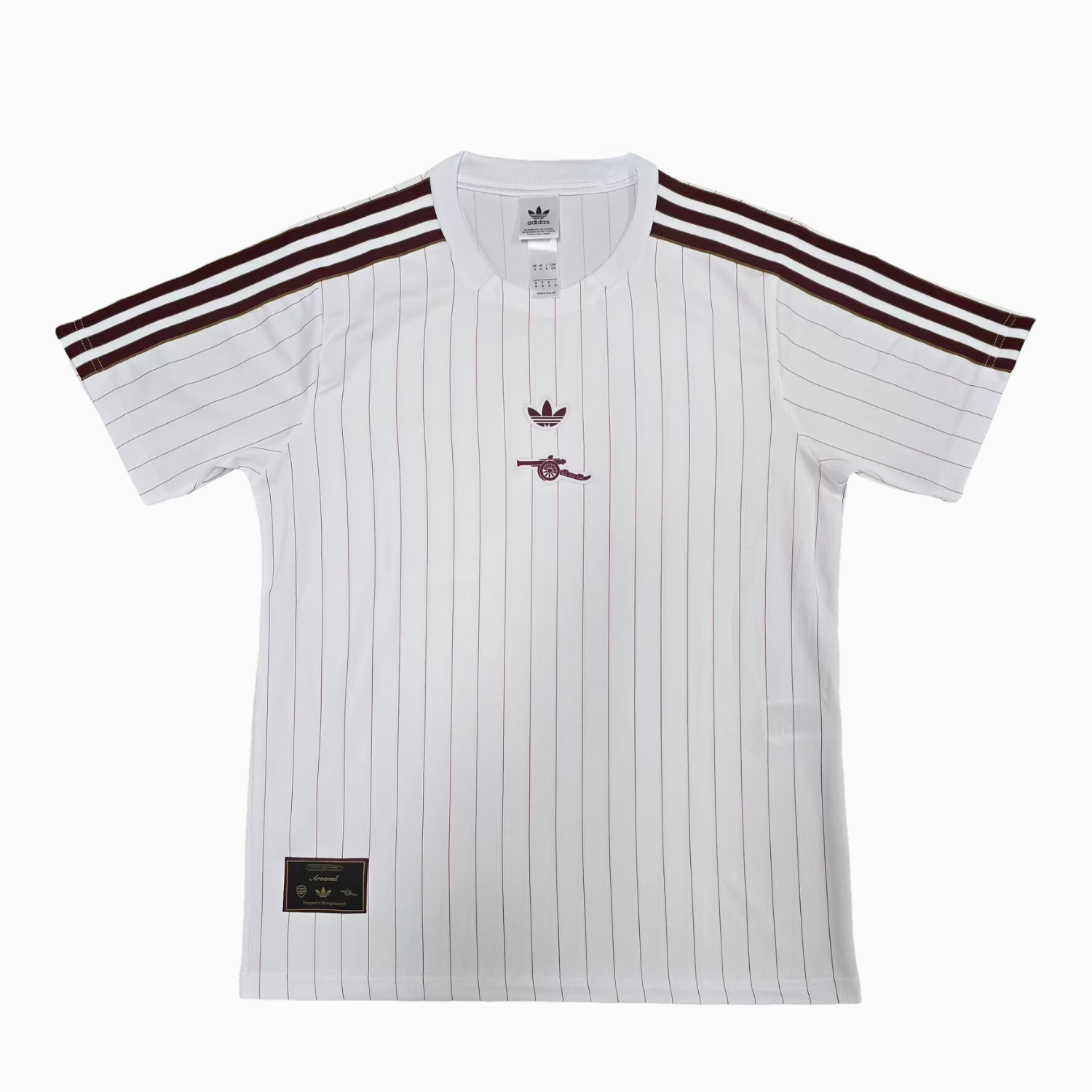AlphaJersey-Arsenal 25-26 Trefoil White Travel Jersey - Fans Version