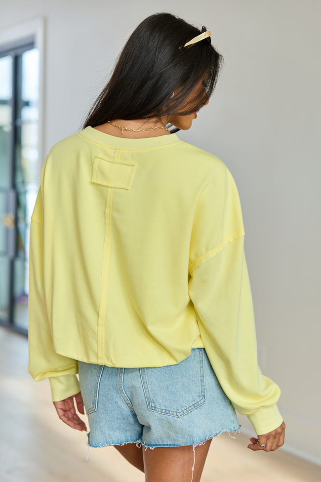Prestyn Yellow Bubble Long Sleeve Top | Elegant Women's Fashion by coolavocek