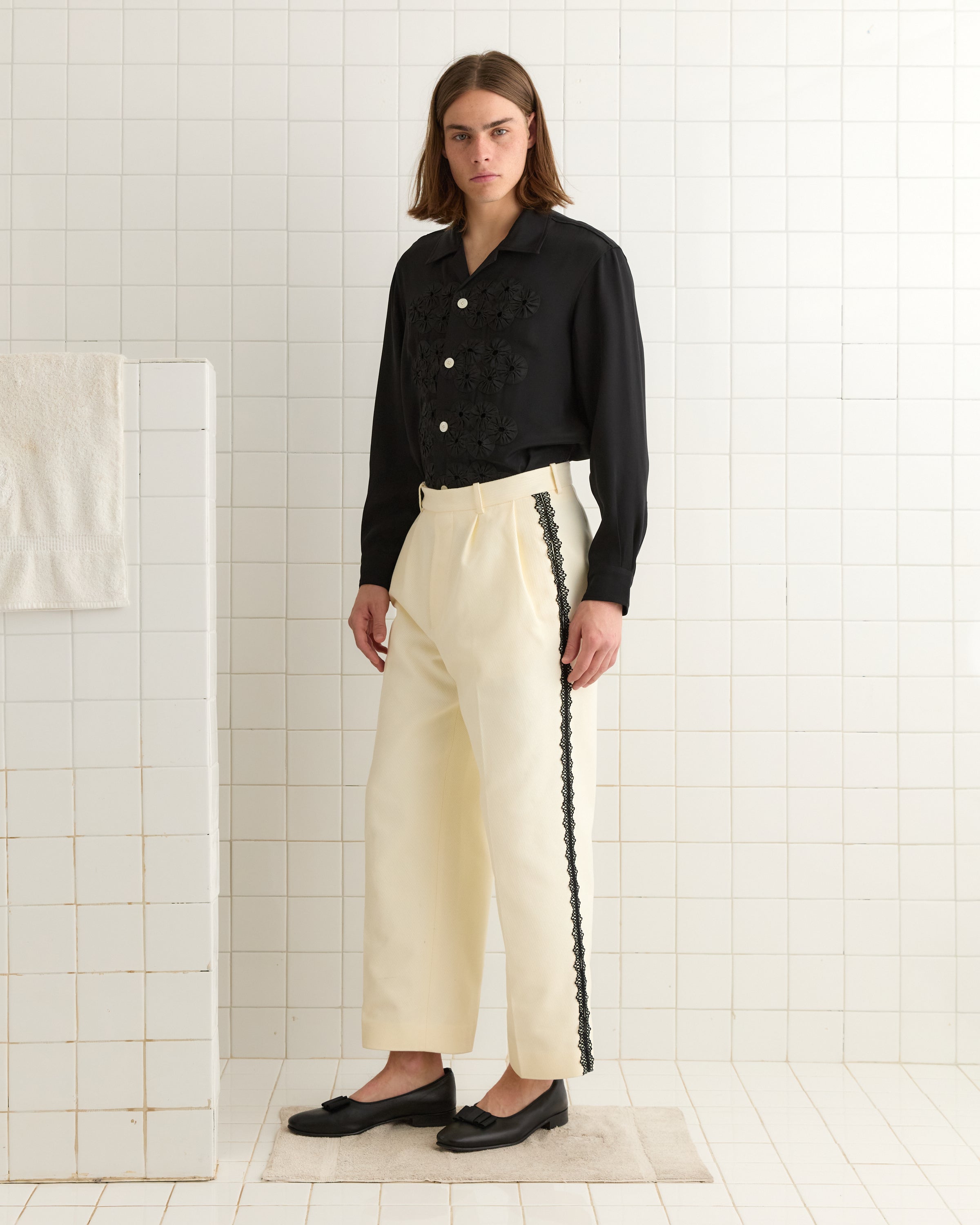 Seymour Suiting Trousers - White | Modern Menswear by yycbvcnbmmnbm